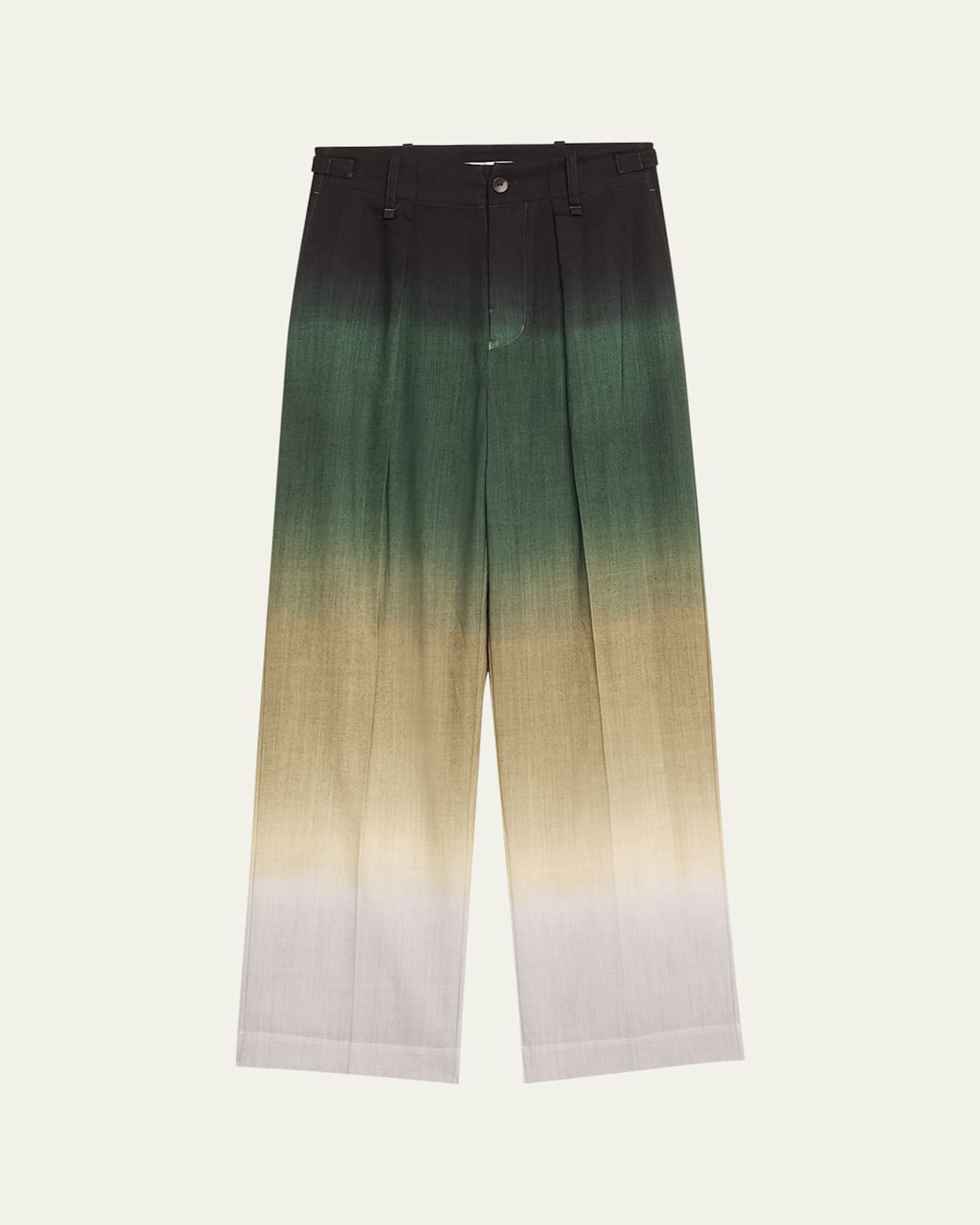 Issey Miyake Nuance Ombre Pleated Wool Pants In Before Midnight