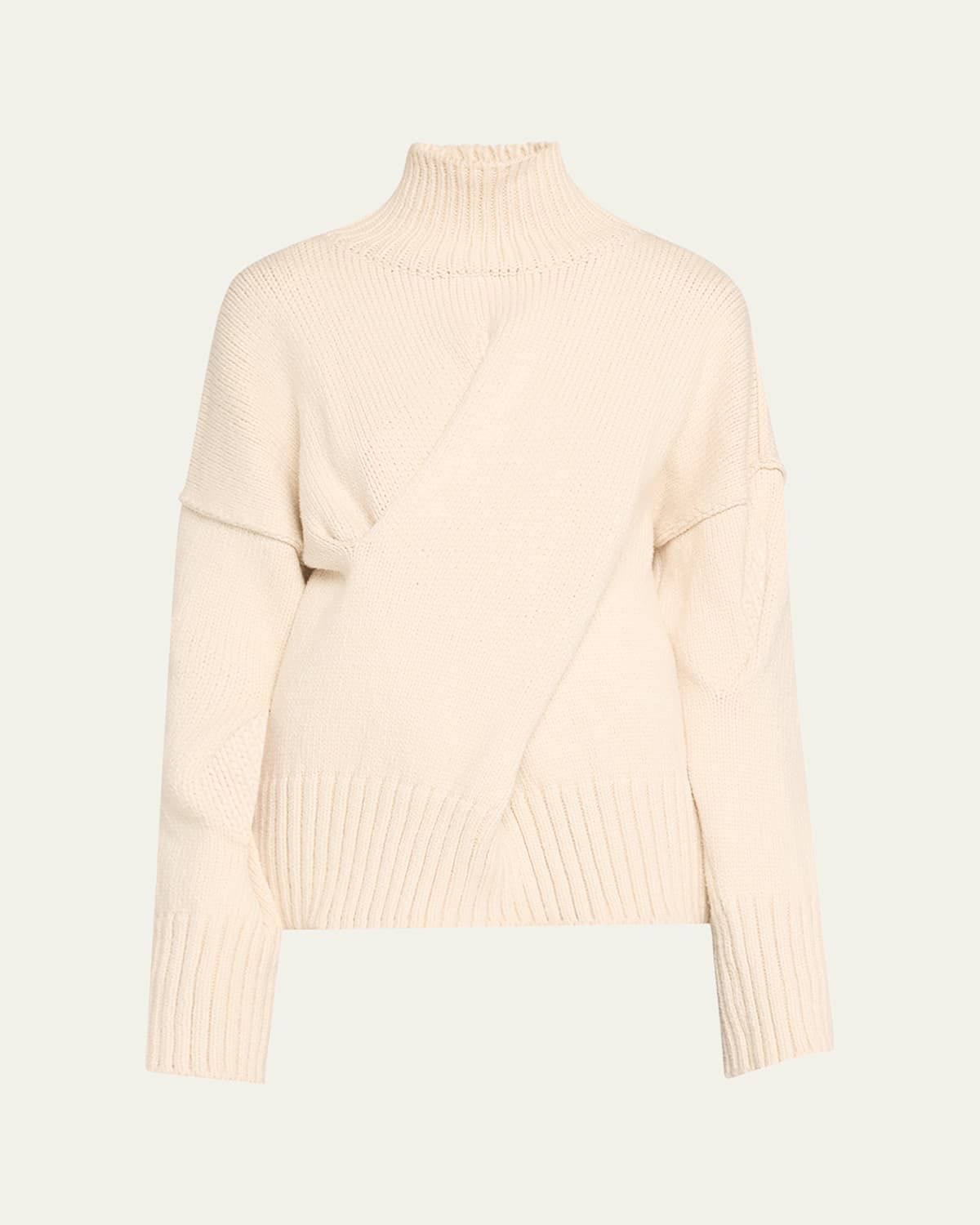 Issey Miyake Brobdingnag Twisted Knit Sweater In Moon White