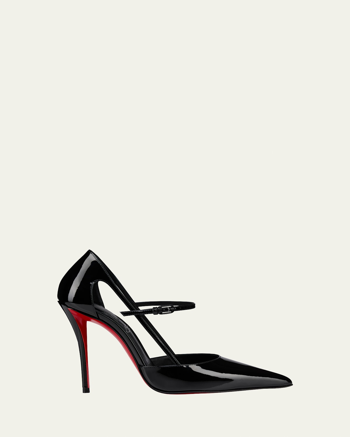 Christian Louboutin Miss Z Strap Patent Red Sole Pumps