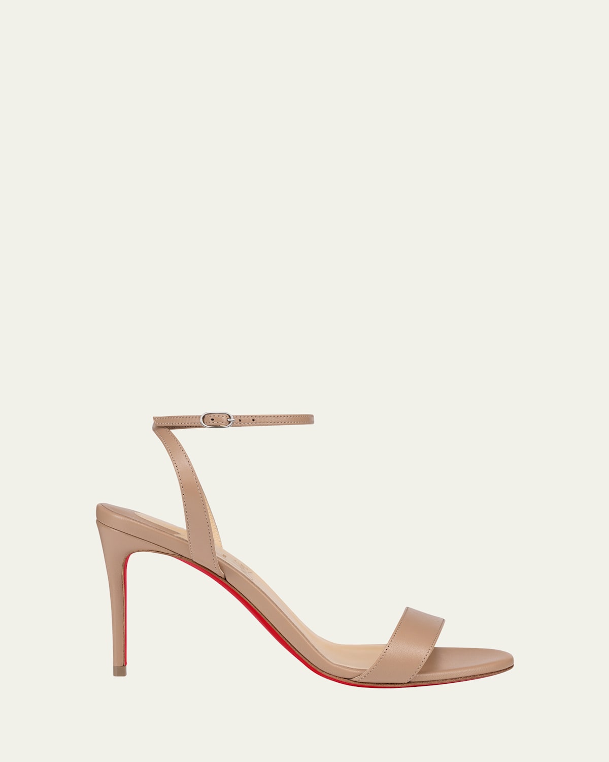 CHRISTIAN LOUBOUTIN LOUBIGIRL LEATHER RED SOLE ANKLE-STRAP SANDALS