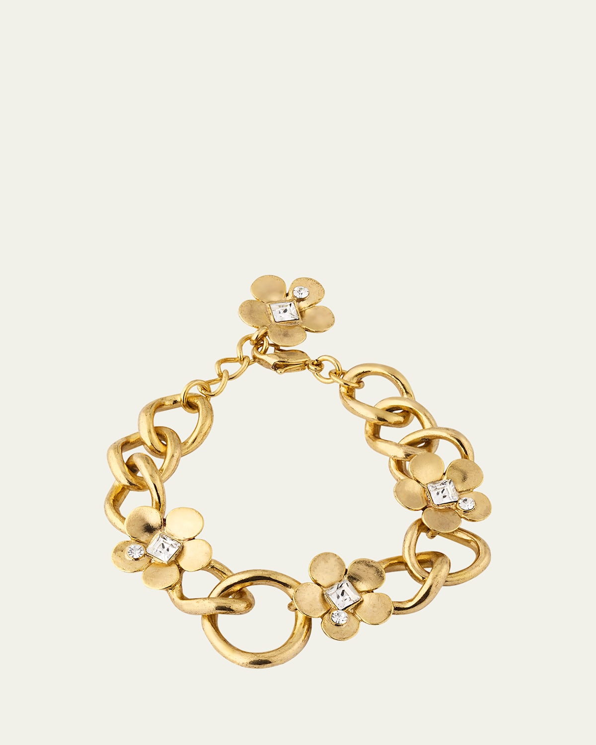 O Chain-Link Flower Bracelet