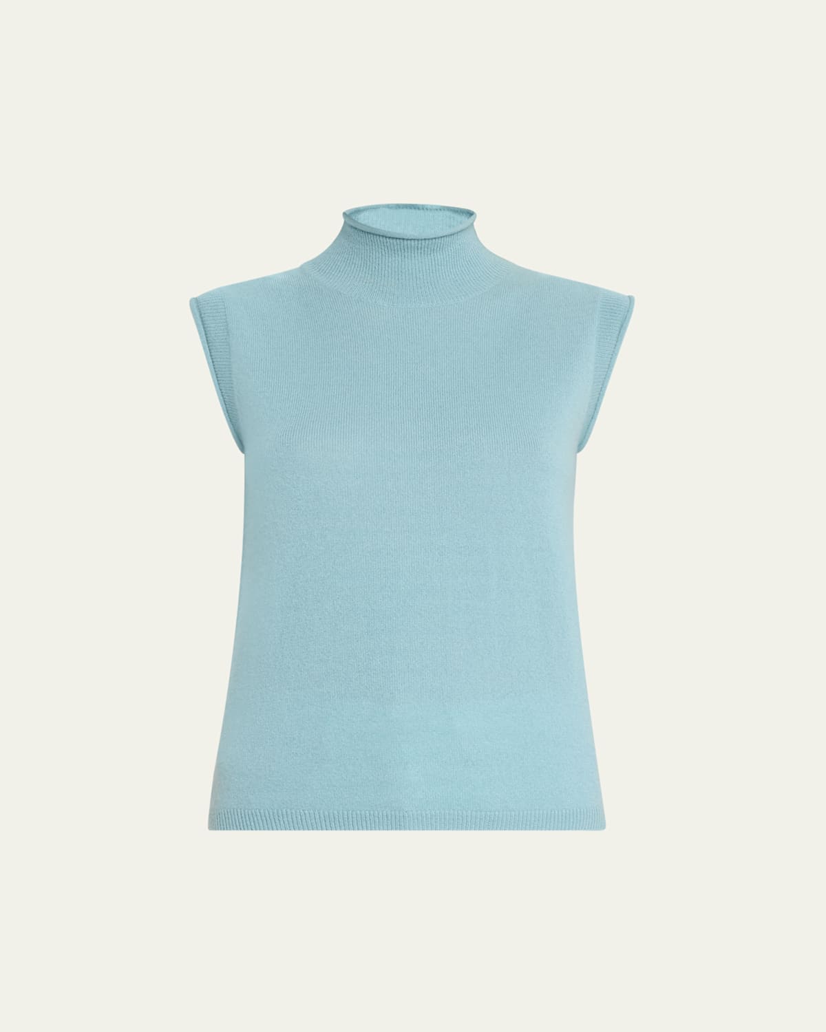 Shop Veronica Beard Mahalia Sleeveless Cashmere Pullover In Sea Glass