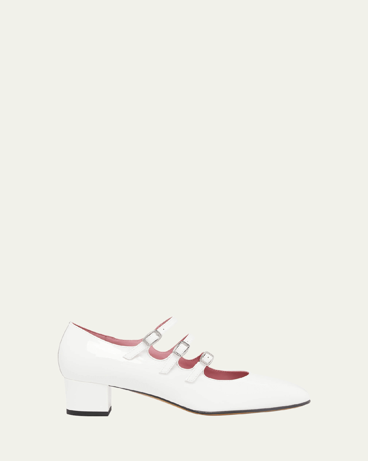 Carel Women's Patent Leather Ariana Mary Jane In White Patent Leather