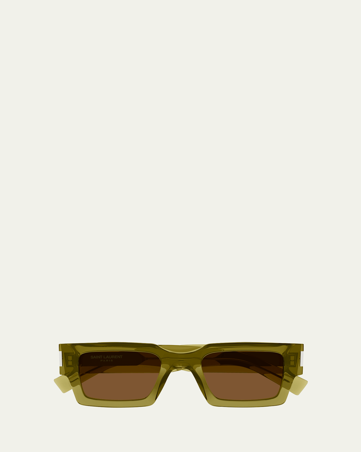 Saint Laurent Men's Sl 572 Square Sunglasses In Green