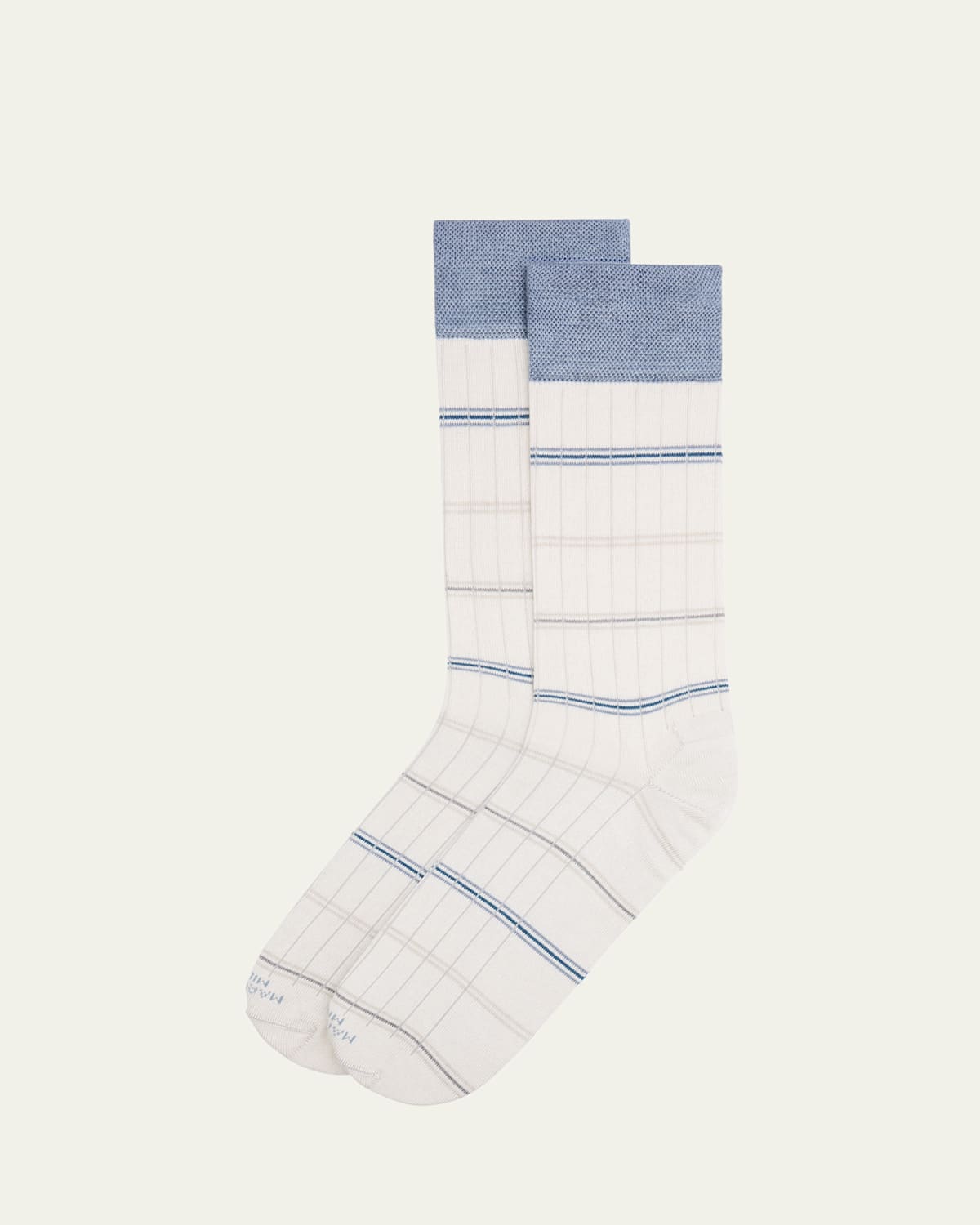 Men's Mousse of Modal Rib Stripe Crew Socks