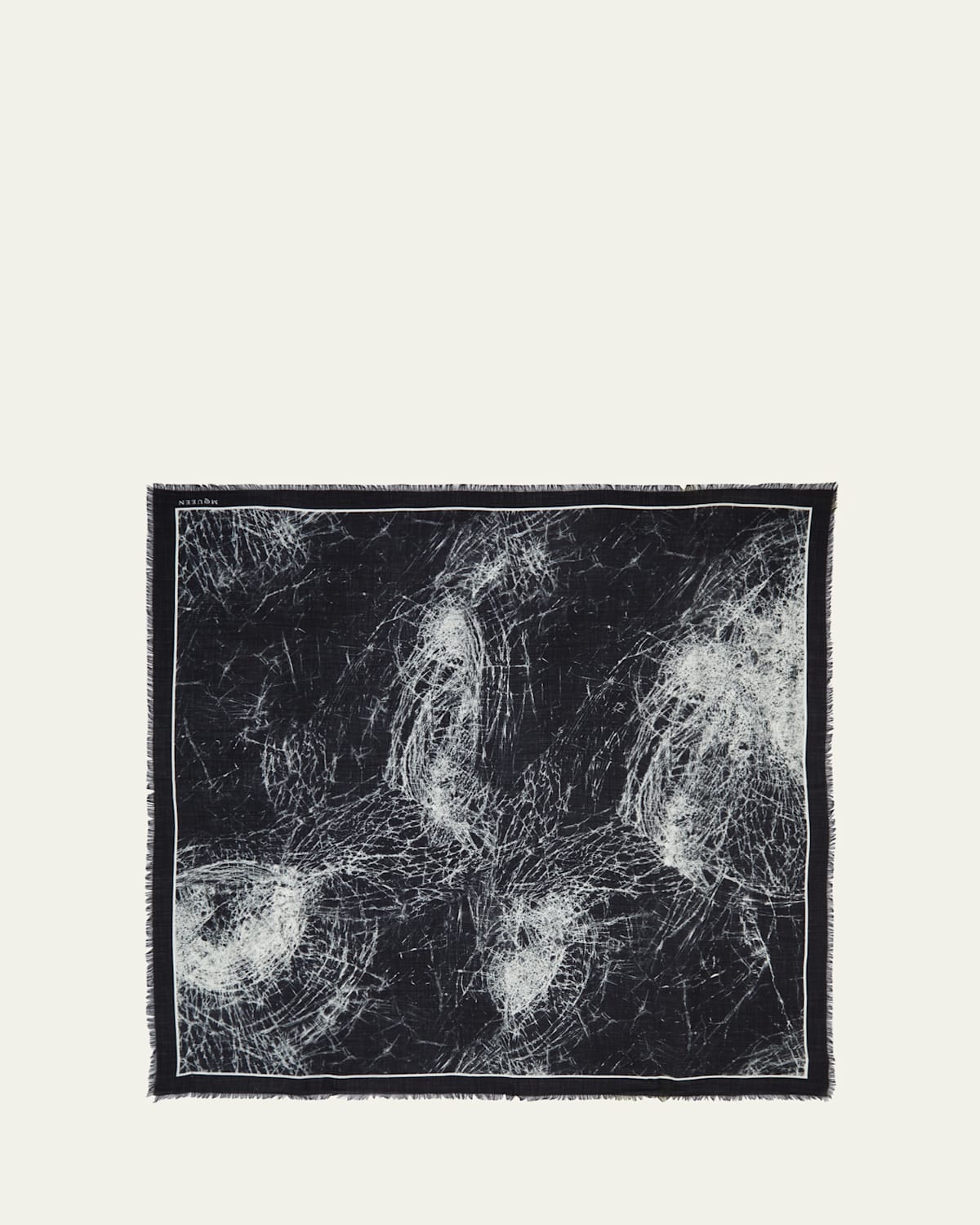 Smashed Glass-Print Silk Shawl