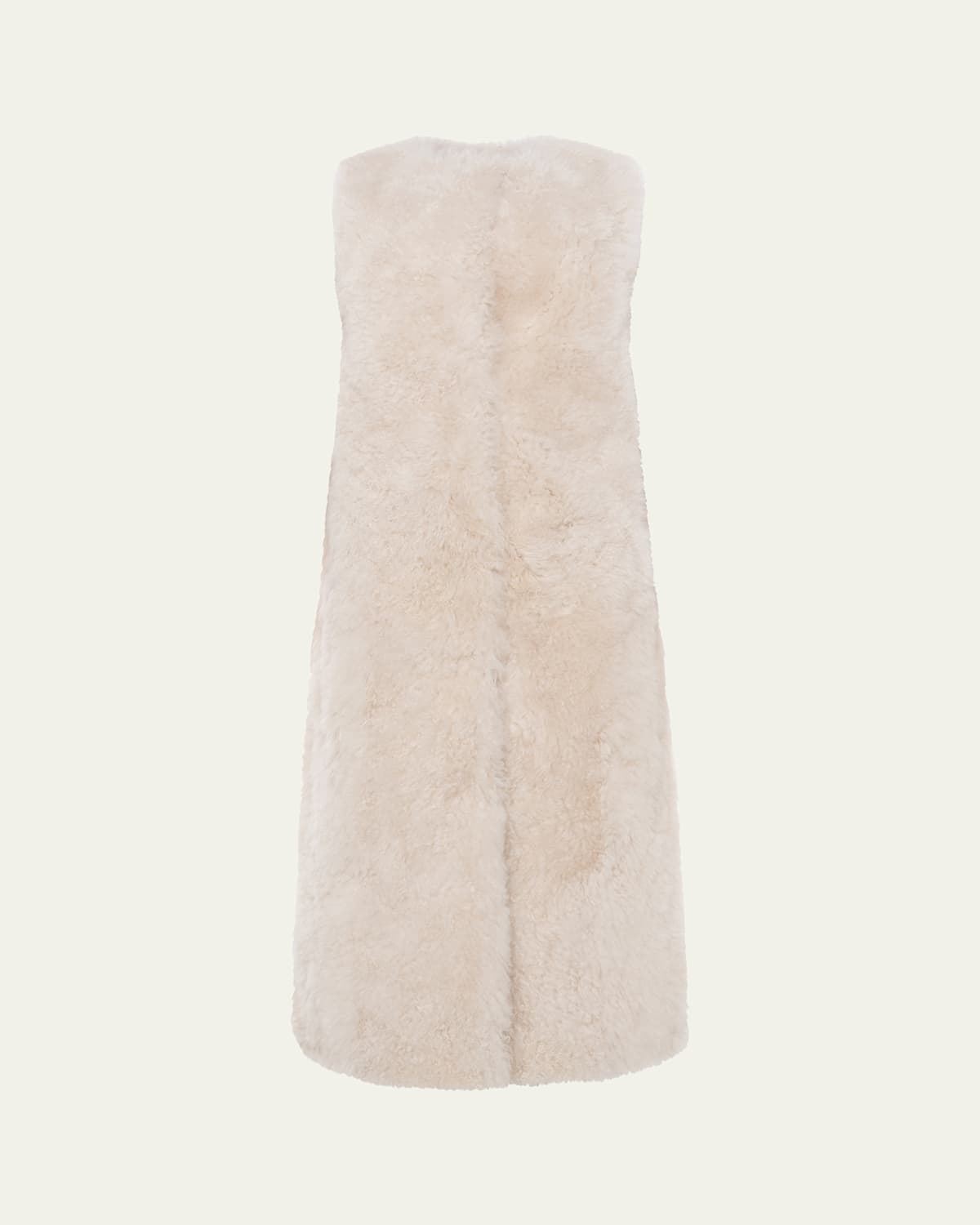 Select Cashmere Goat Fur Collarless Long Vest