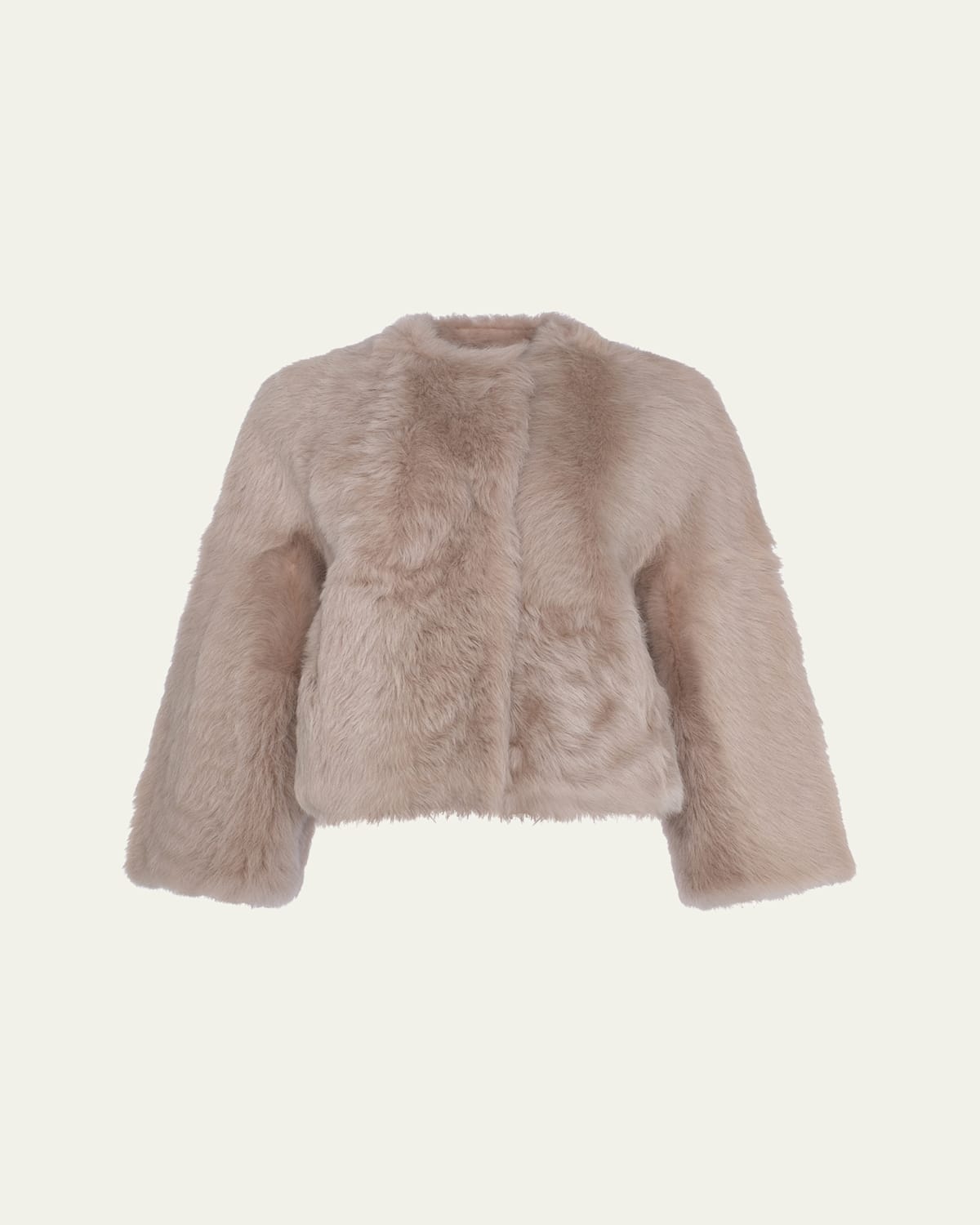 Reversible Toscana Shearling Lamb Collarless Jacket