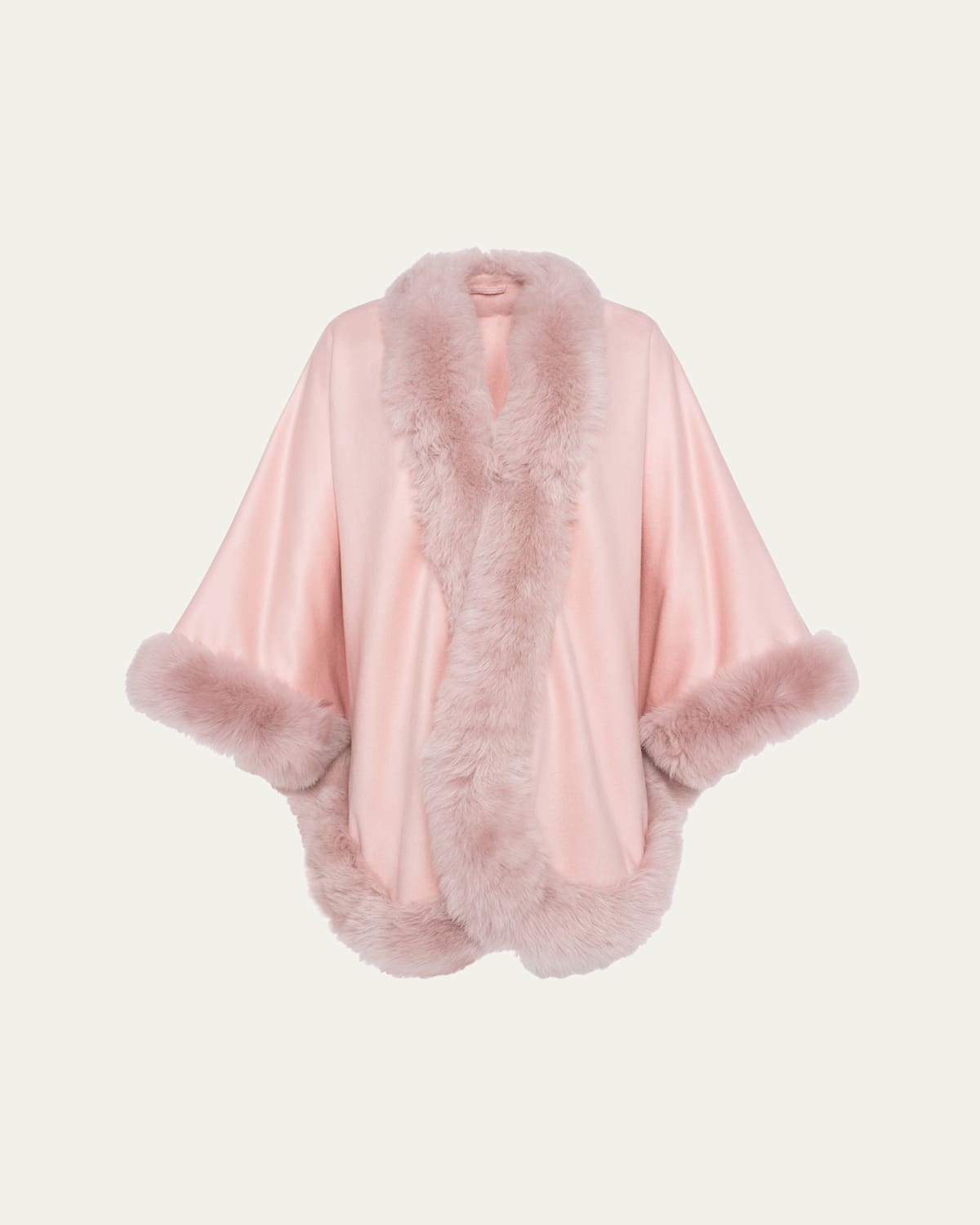 Cashmere Cape with Toscana Shearling Lamb Trim