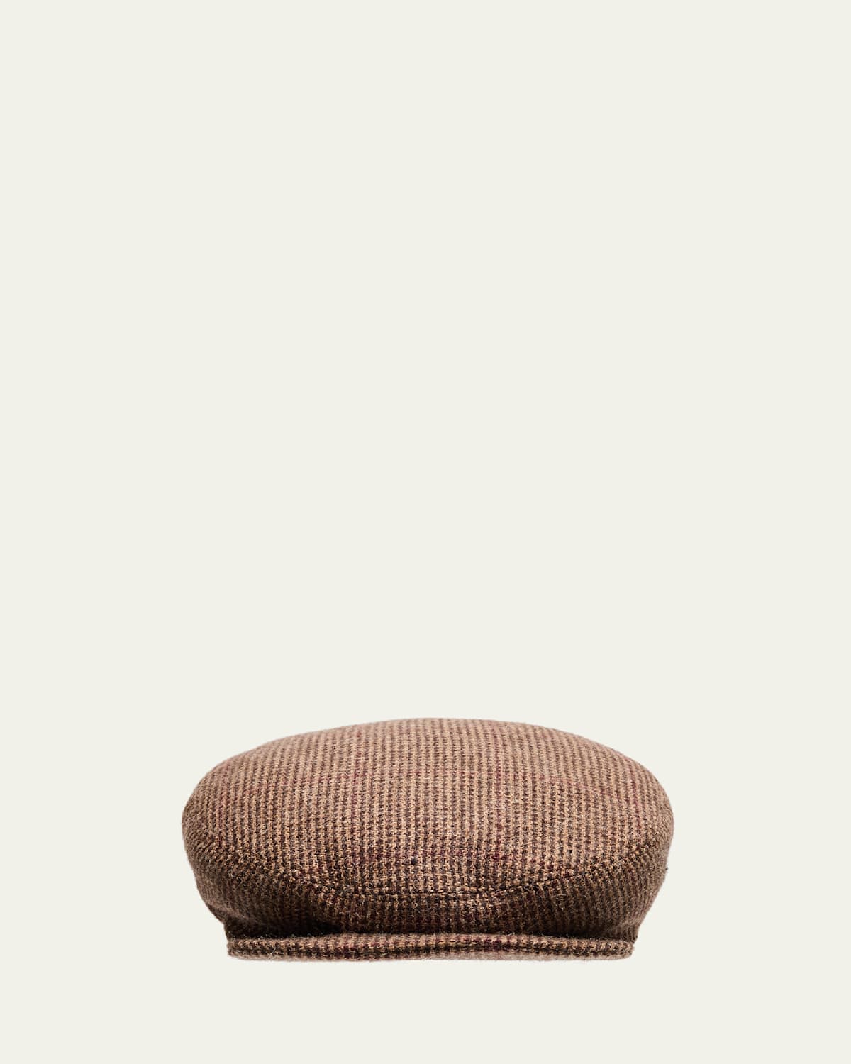 Men's Flat Cap in Overcheck Tic Weave