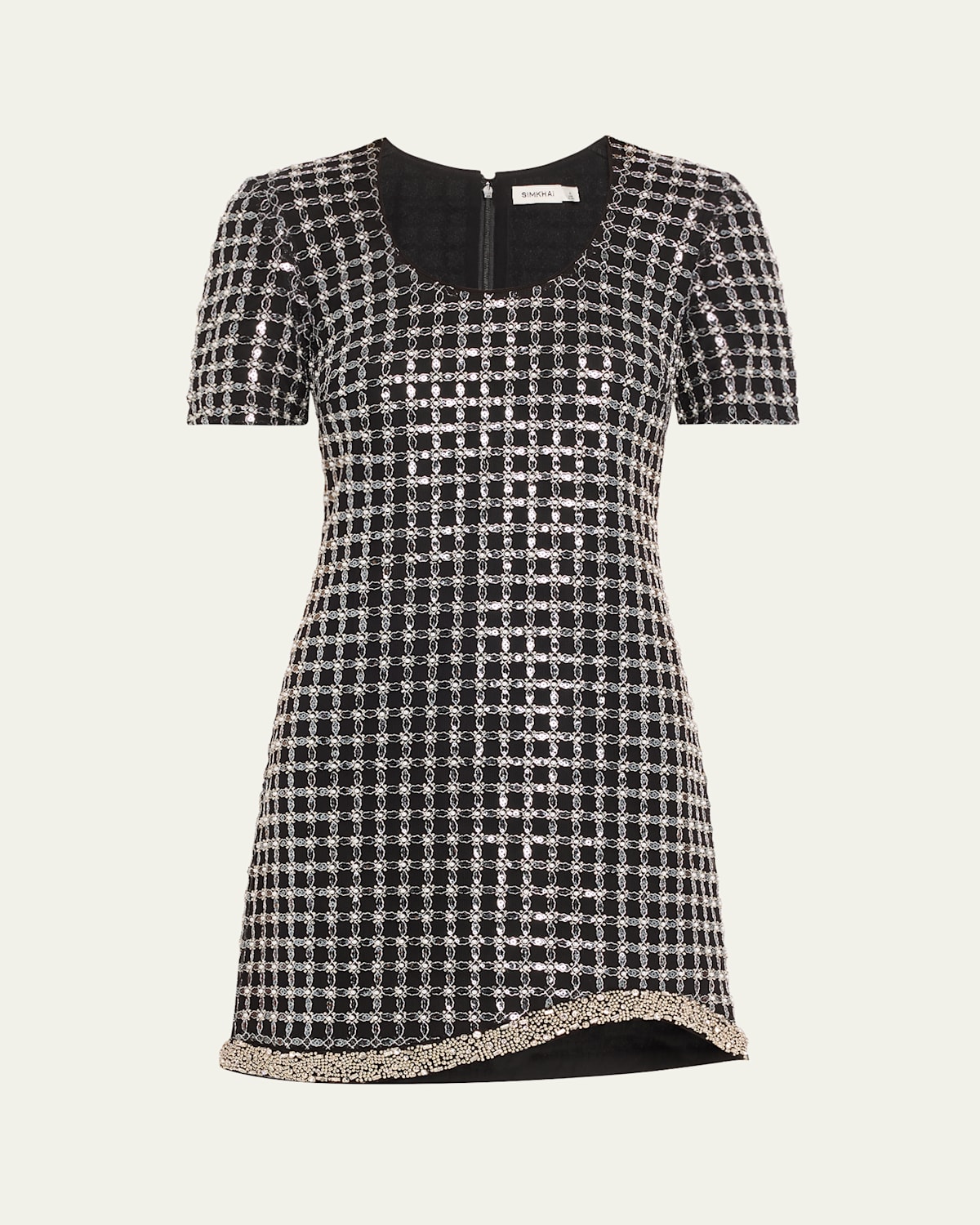 Simkhai Vivalie Short-sleeve Mini Dress In Black
