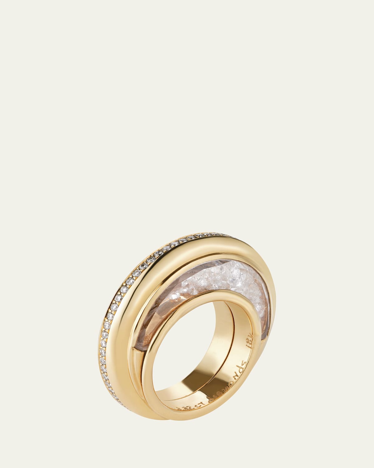 18K Yellow Gold Artemis Diamond Kaleidoscope Shaker Ring
