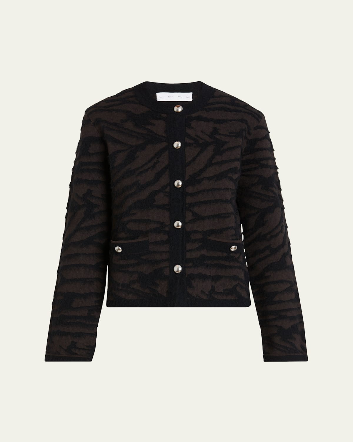 PROENZA SCHOULER WHITE LABEL JOSEPHINE BRUSHED KNIT JACKET 
