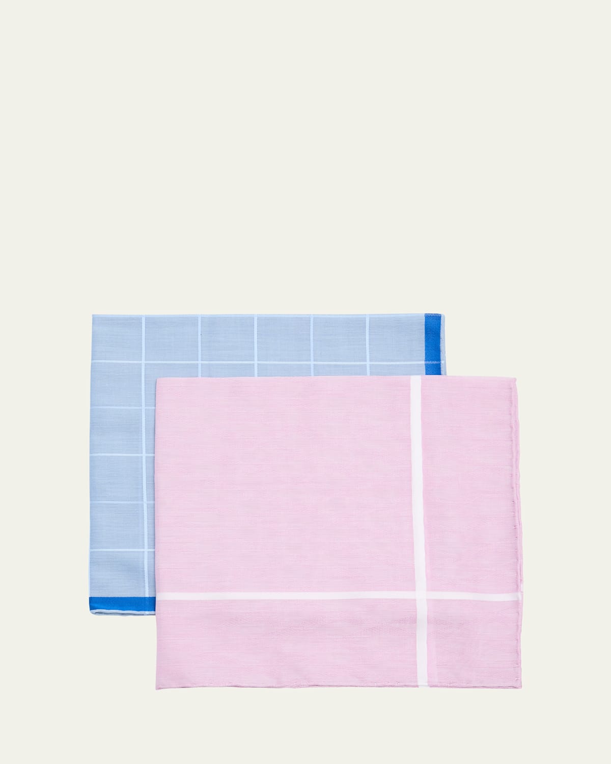 Simonnot Godard Men's 2-Pack Egyptian Cotton Handkerchiefs | Thumbnail 4 Simonnot Godard Men's 2-Pack Egyptian Cotton Handkerchiefs | Thumbnail 4