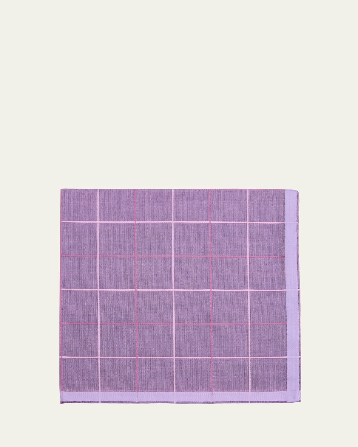 Simonnot Godard Men's Quadrille Egyptian Cotton Pocket Square