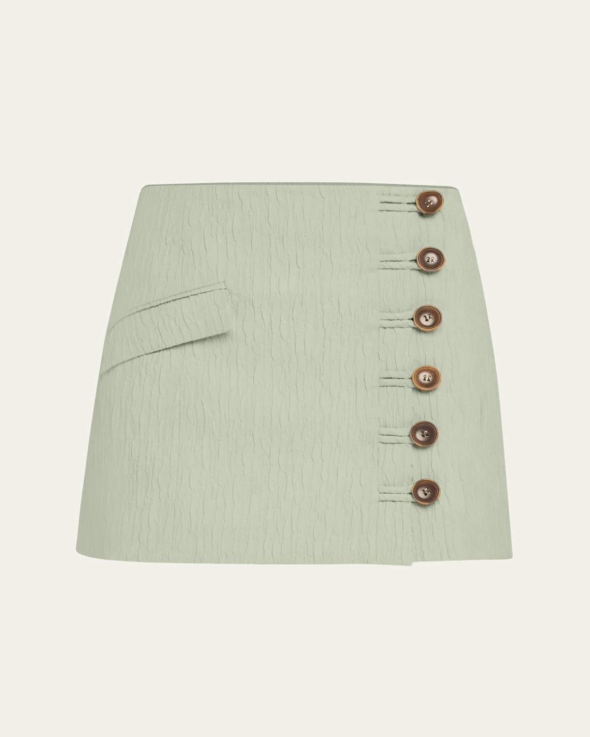 Iris Button-Front Mini Skirt