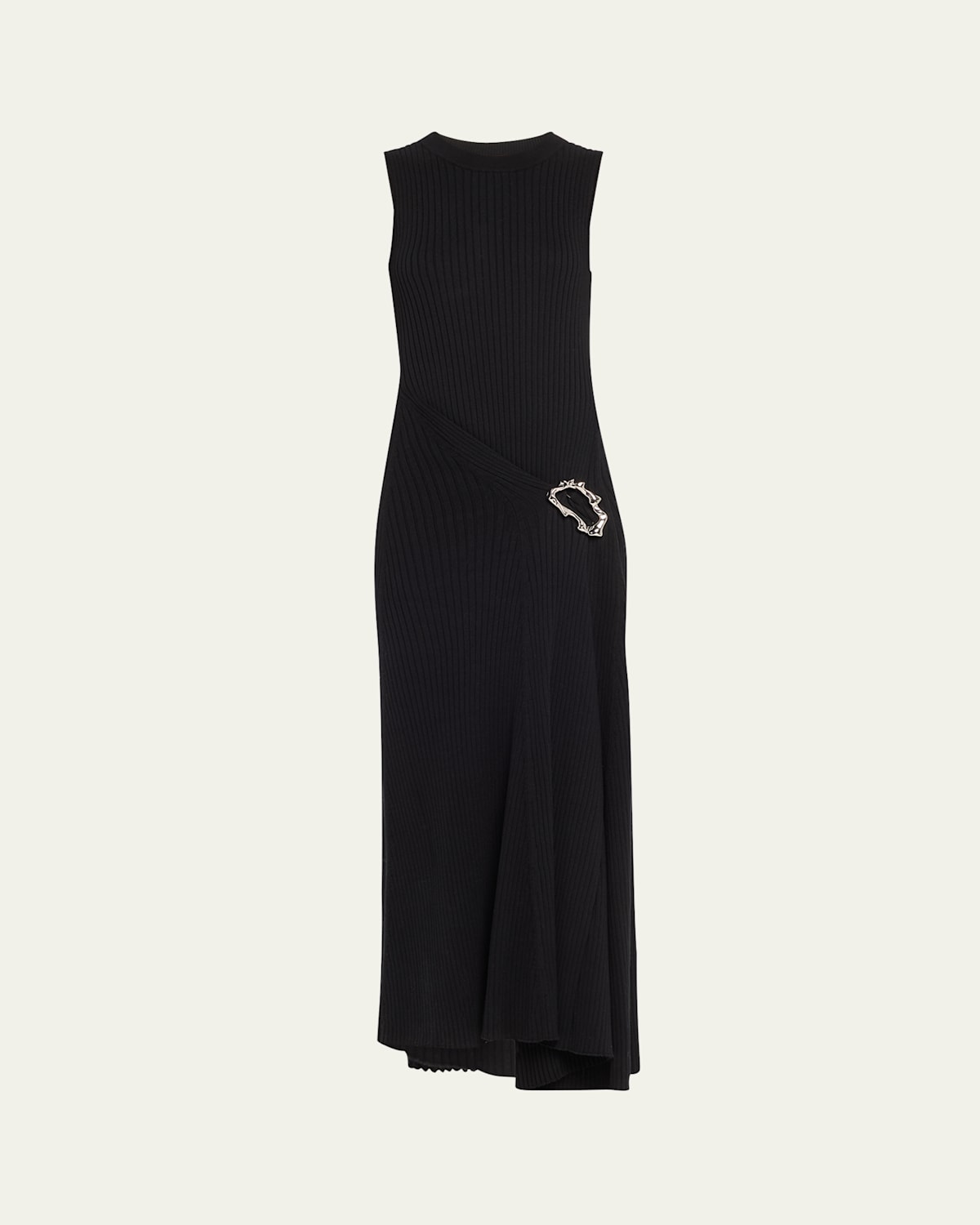 Molly Ribbed Pin-Embellished Maxi Dress