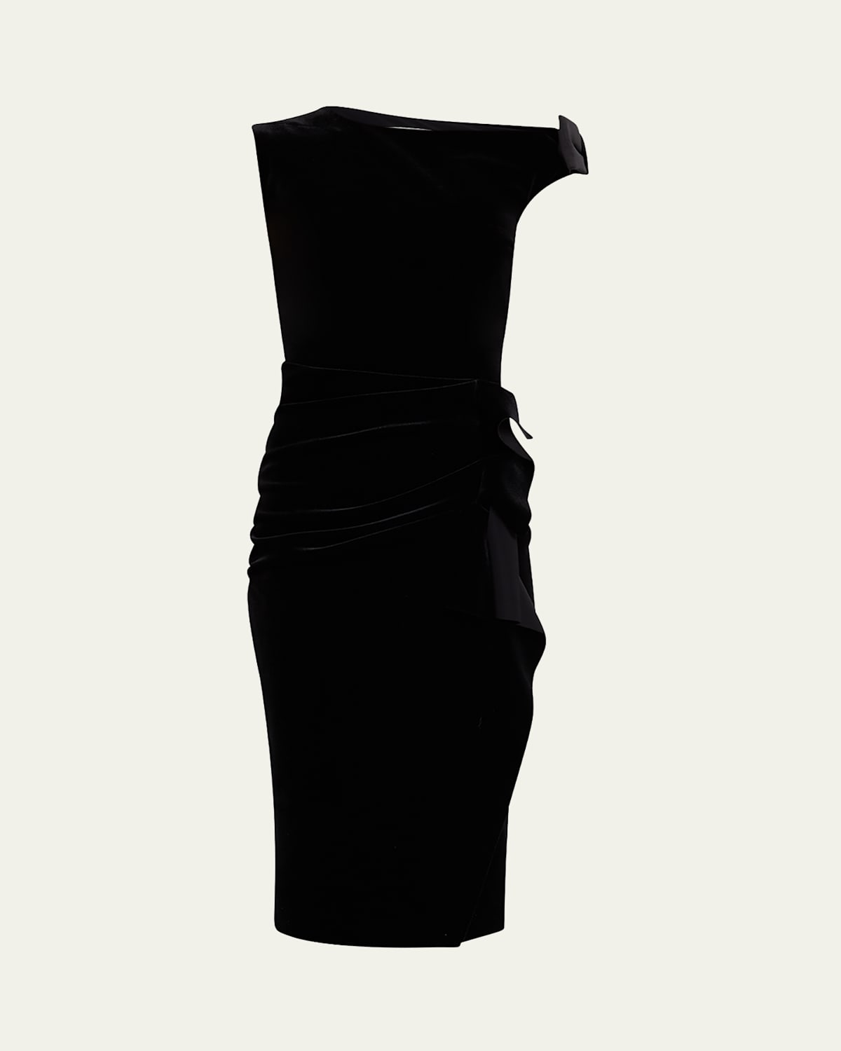Asymmetric Bodycon Velvet Dress