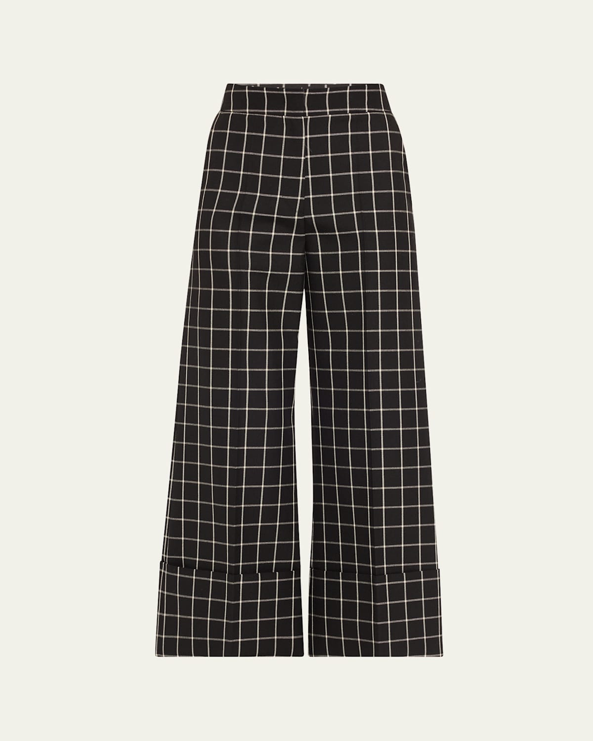 Valentino Women's Black/ivory Chequered Trousers | Size 38 | 6b3rb65592w In Ivory Black