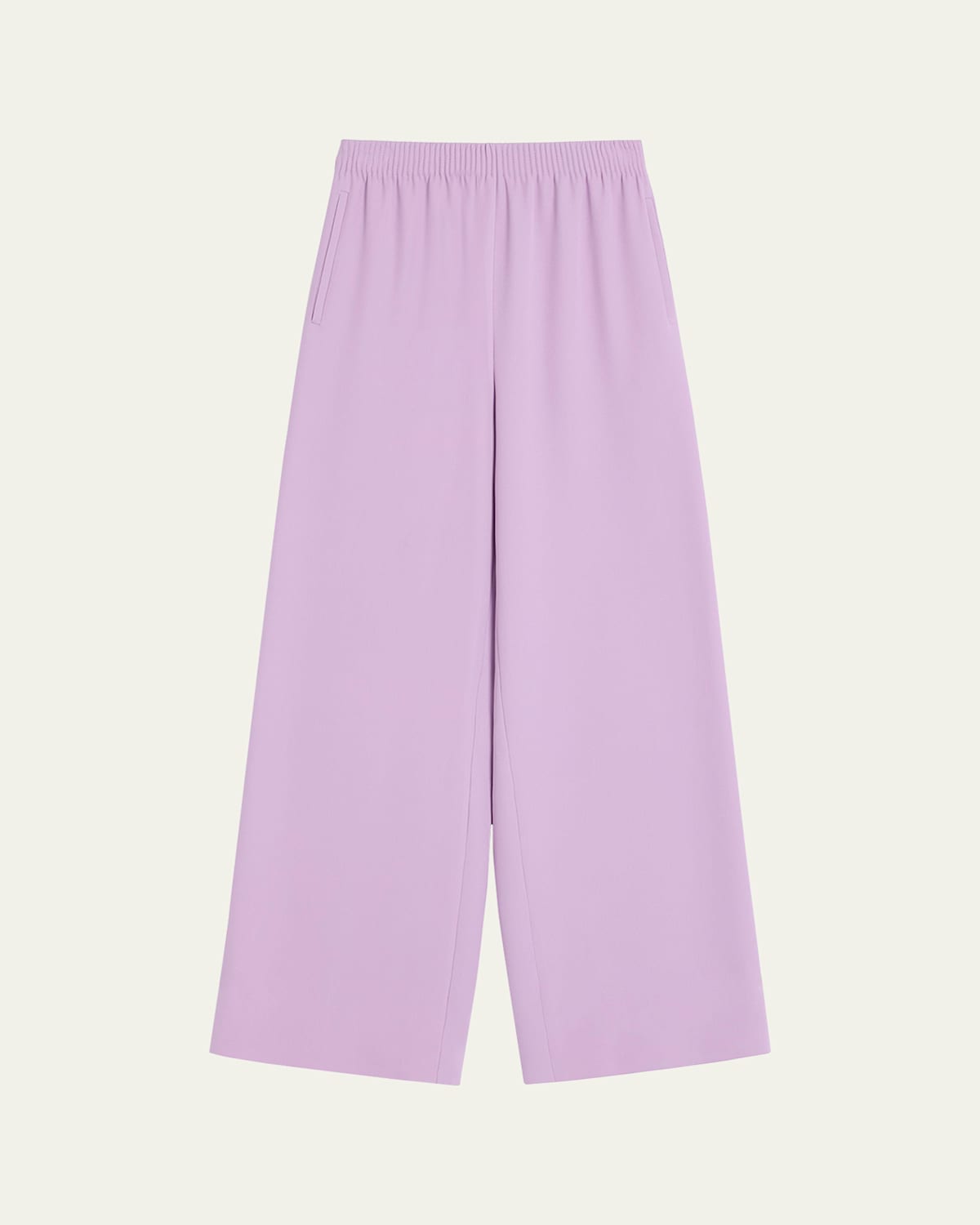 Valentino Elastic Wide Leg Trousers In Purple