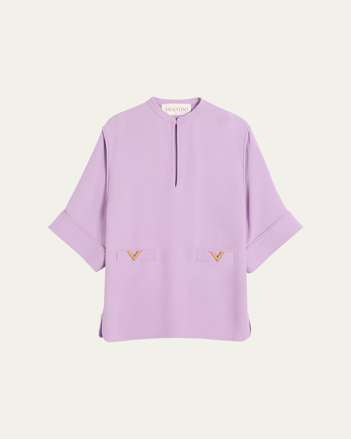 Valentino Light Purple Vlogo Mini Dress In Violet