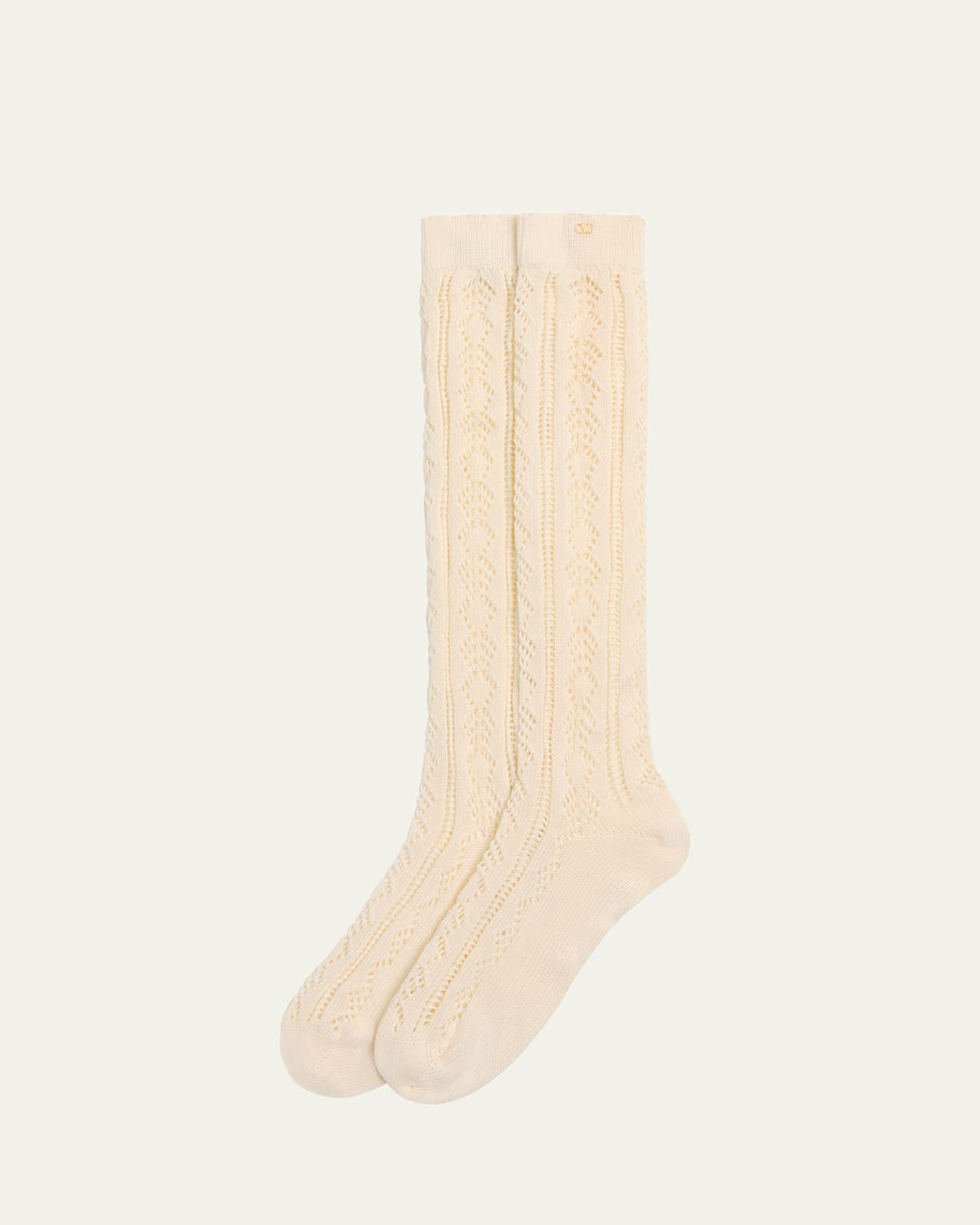 VLogo Cotton Knit Over-Calf Socks