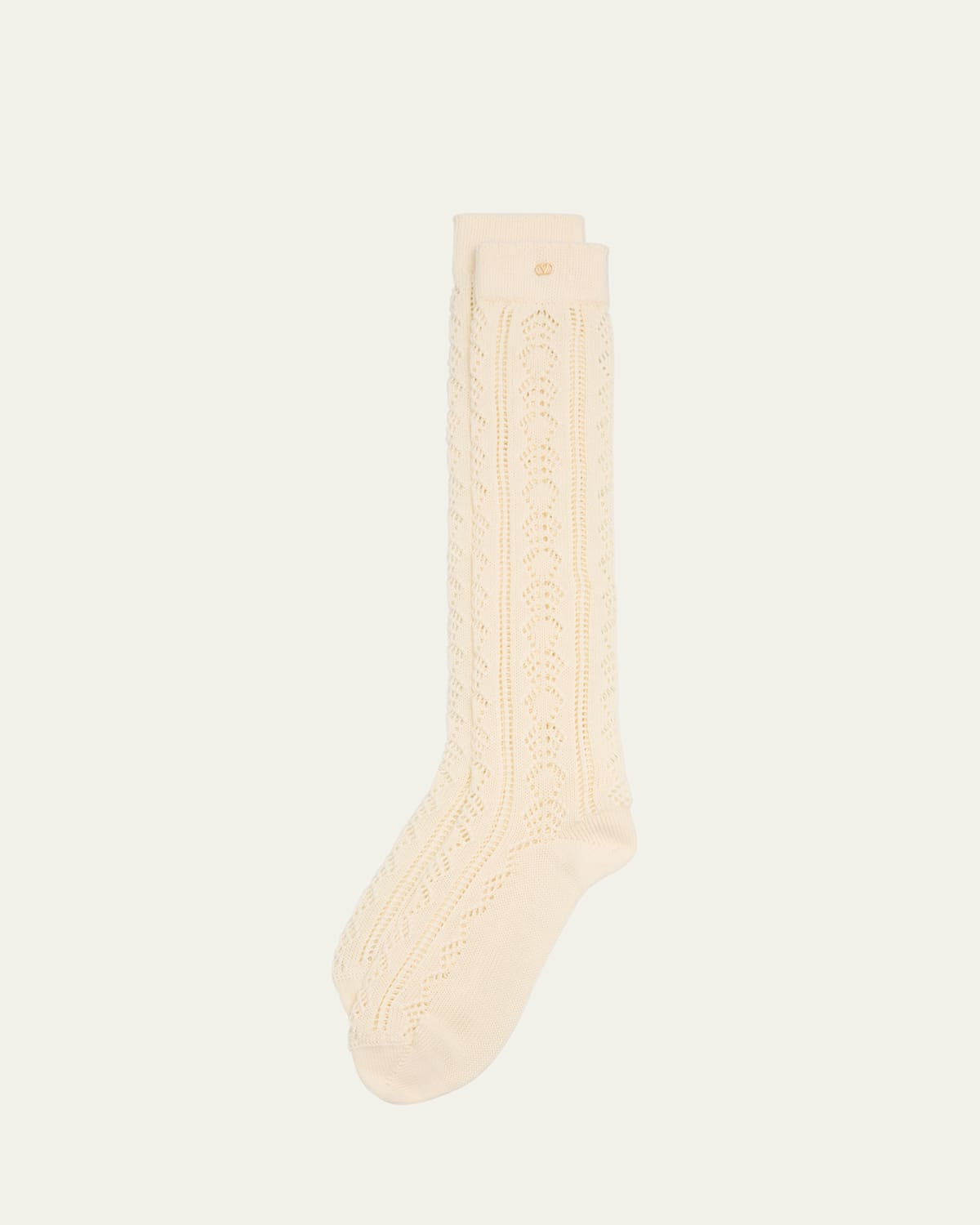 VLogo Cotton Knit Over-Calf Socks