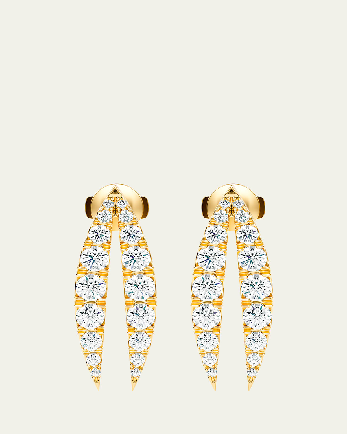 Lotus Diamond Drop Earrings