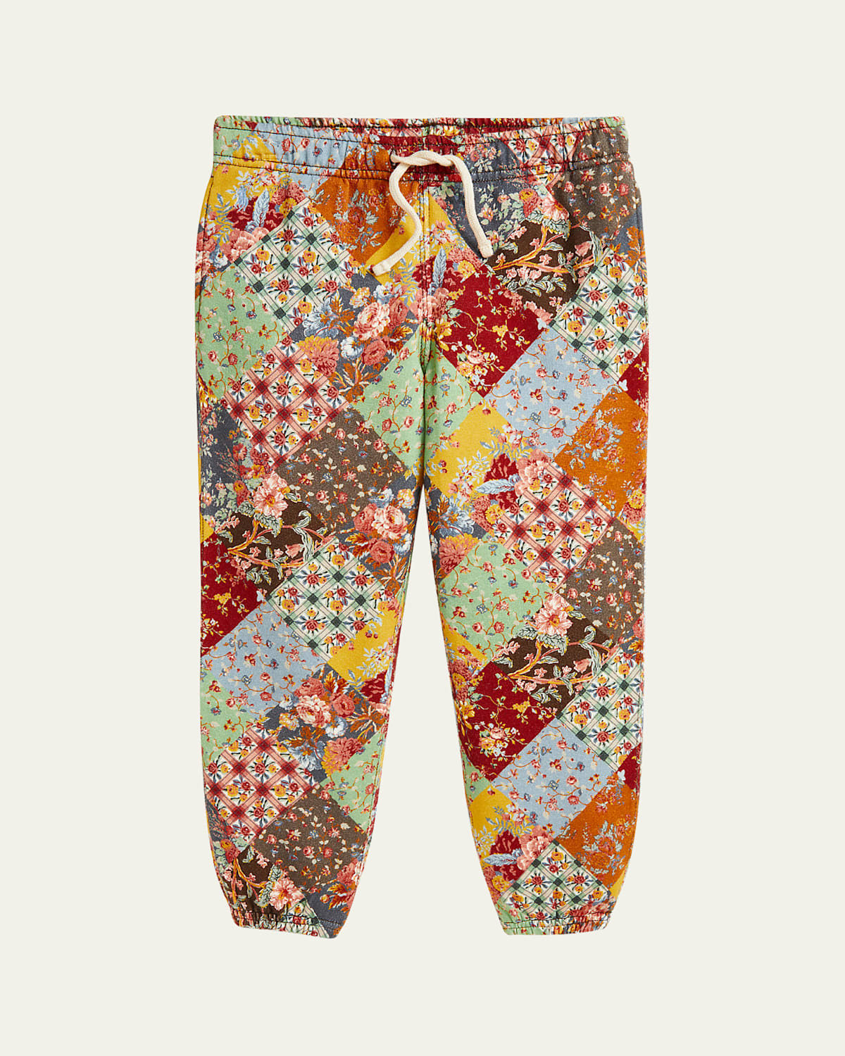 Girl's Patchwork-Print Joggers, Size 2-6X