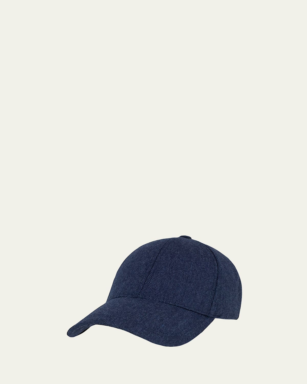 Men's Herringbone Cashmere Baseball Cap