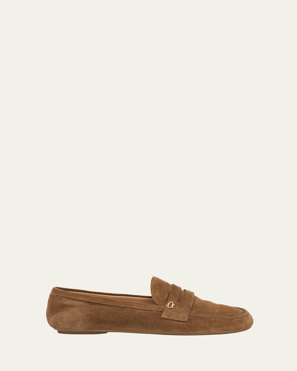 Shop Gianvito Rossi Leopard Velour Penny Loafers In Camel