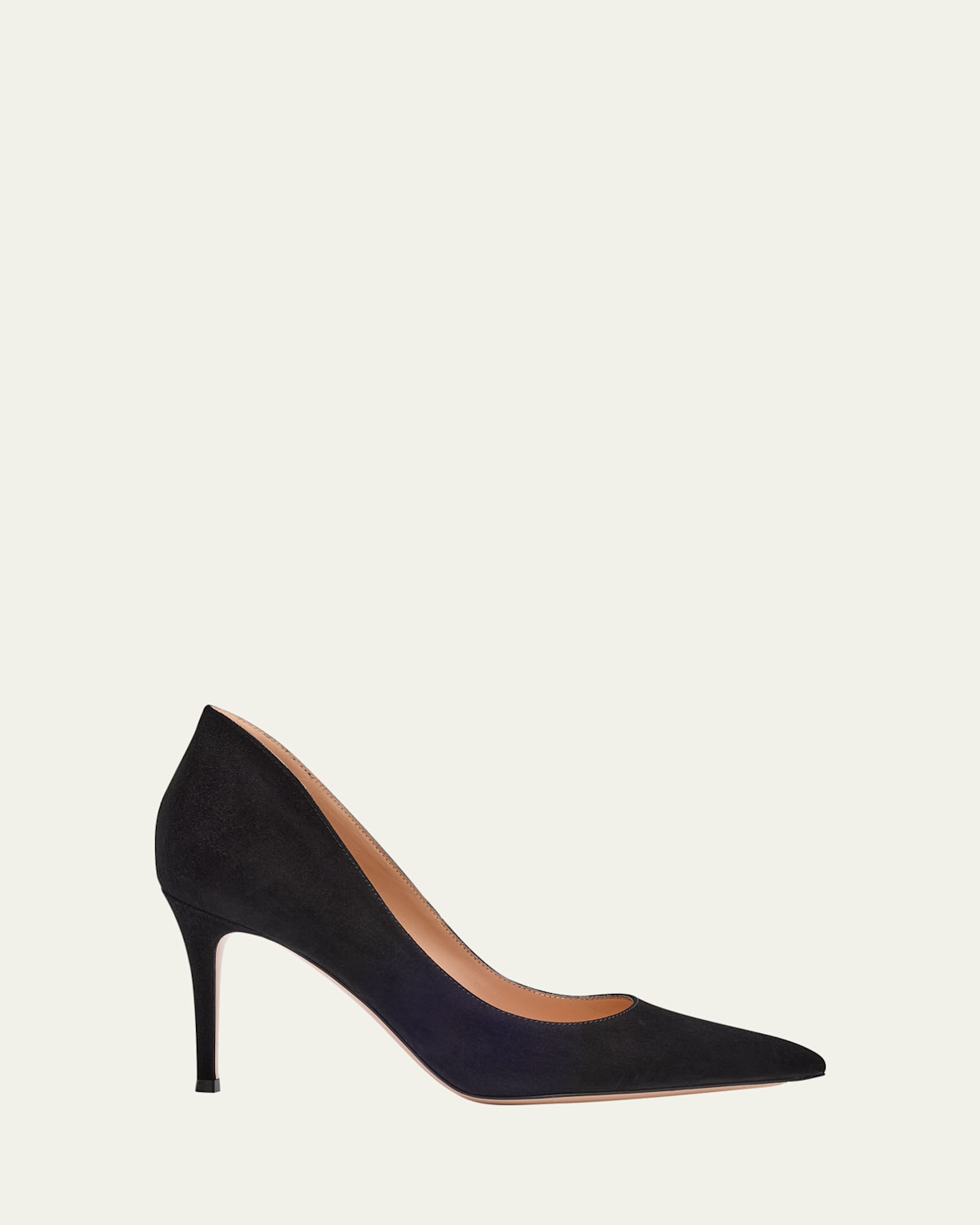 Gianvito Rossi Ellipsis Suede Stiletto Pumps In Nero