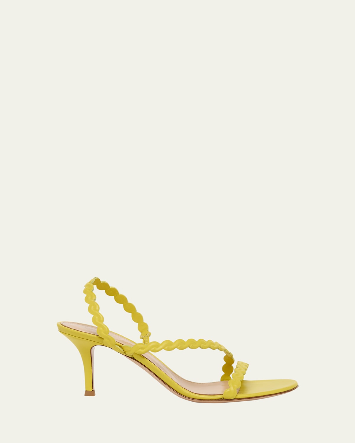 Gianvito Rossi Braided Leather Slingback Sandals In Sorrento