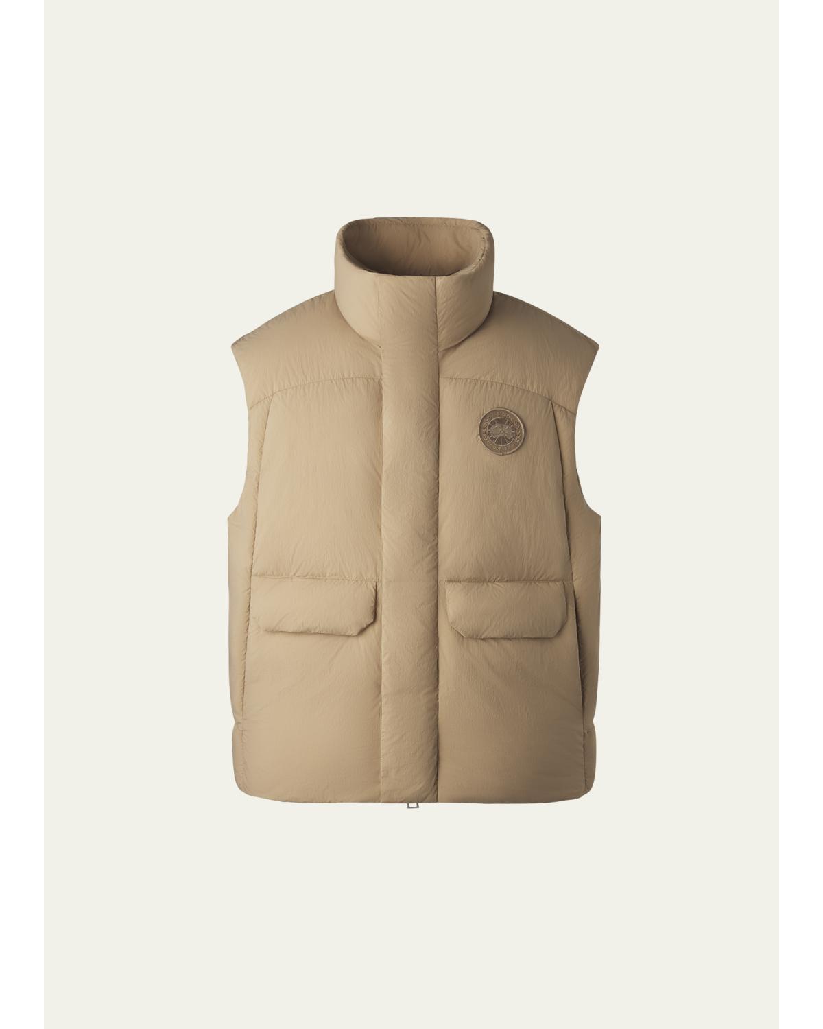 Canada Goose Zippered Down Jacket In Desert Sand
