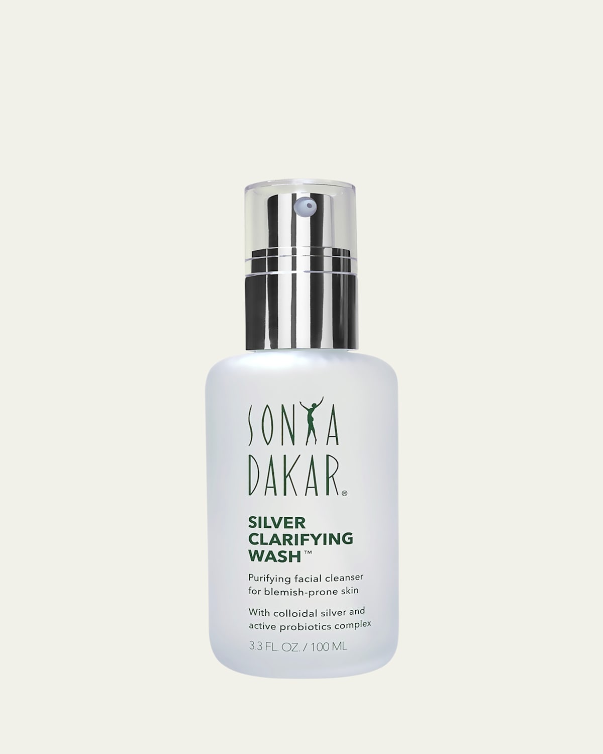 Sonya Dakar Silver Clarifying Facial Wash, 3.3 Oz. In White