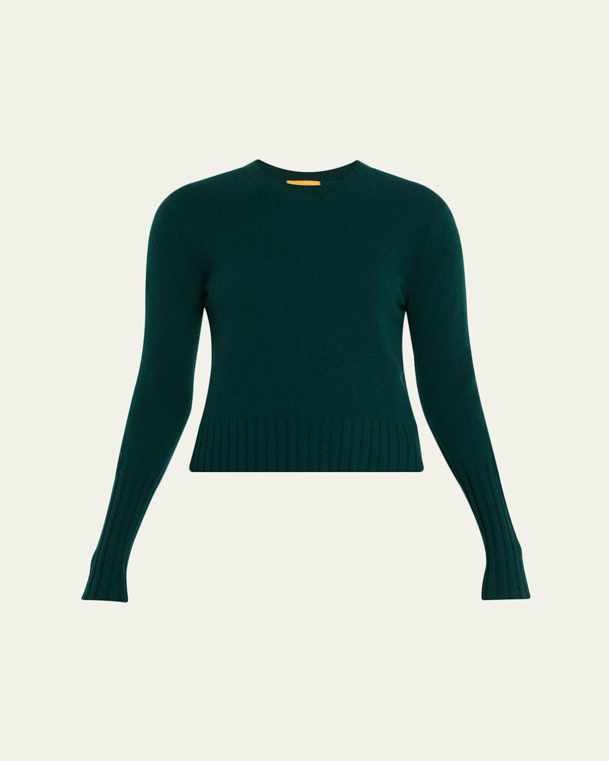 Guest In Residence Shrunken Crewneck Sweater In Cashmere In Green