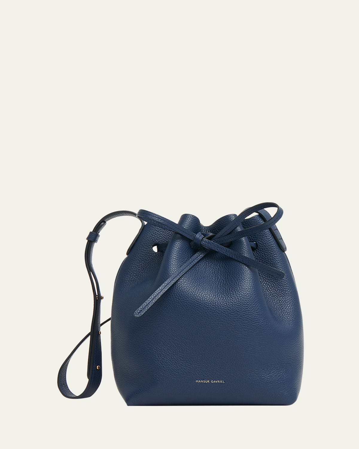 Mansur Gavriel Mini Drawstring Leather Bucket Bag In Positano