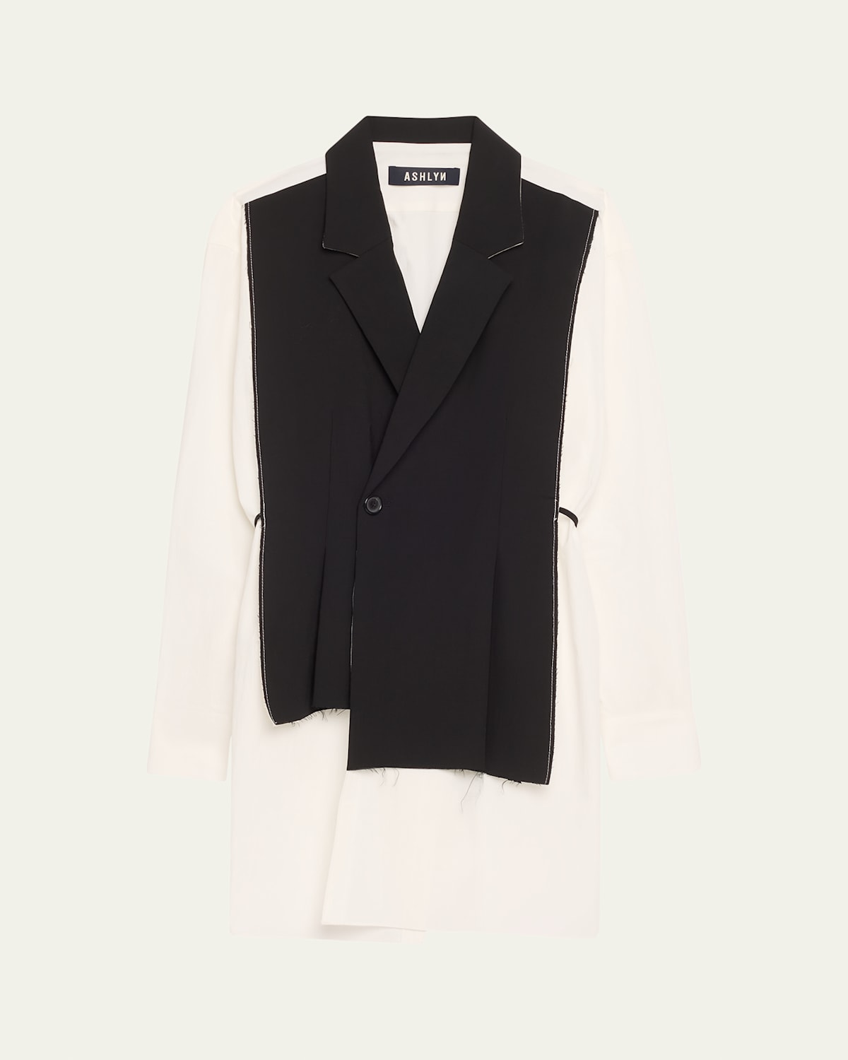 Ayaka Two-Tone Mini Shirtdress
