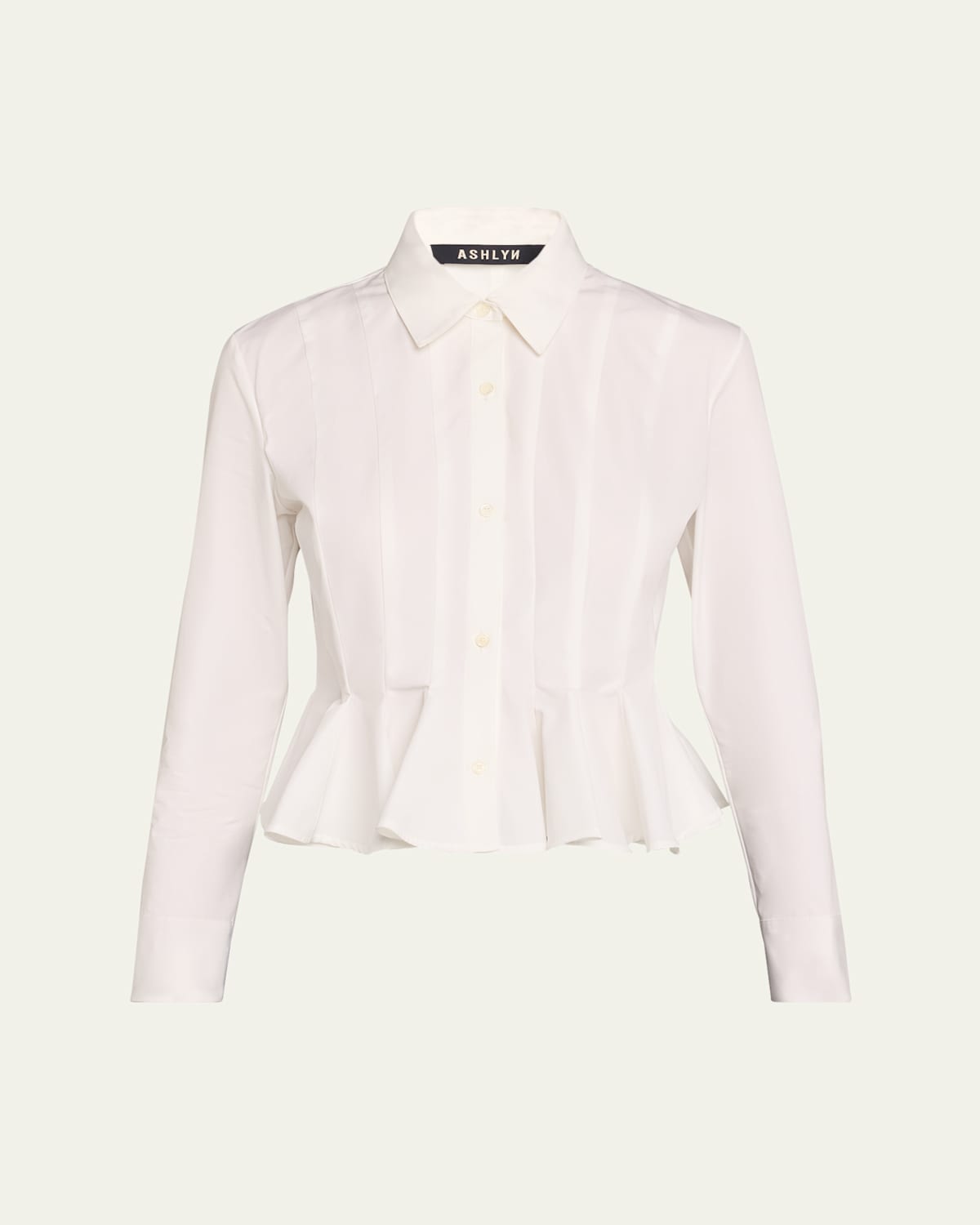 Lulu Long Sleeve Poplin Peplum Blouse