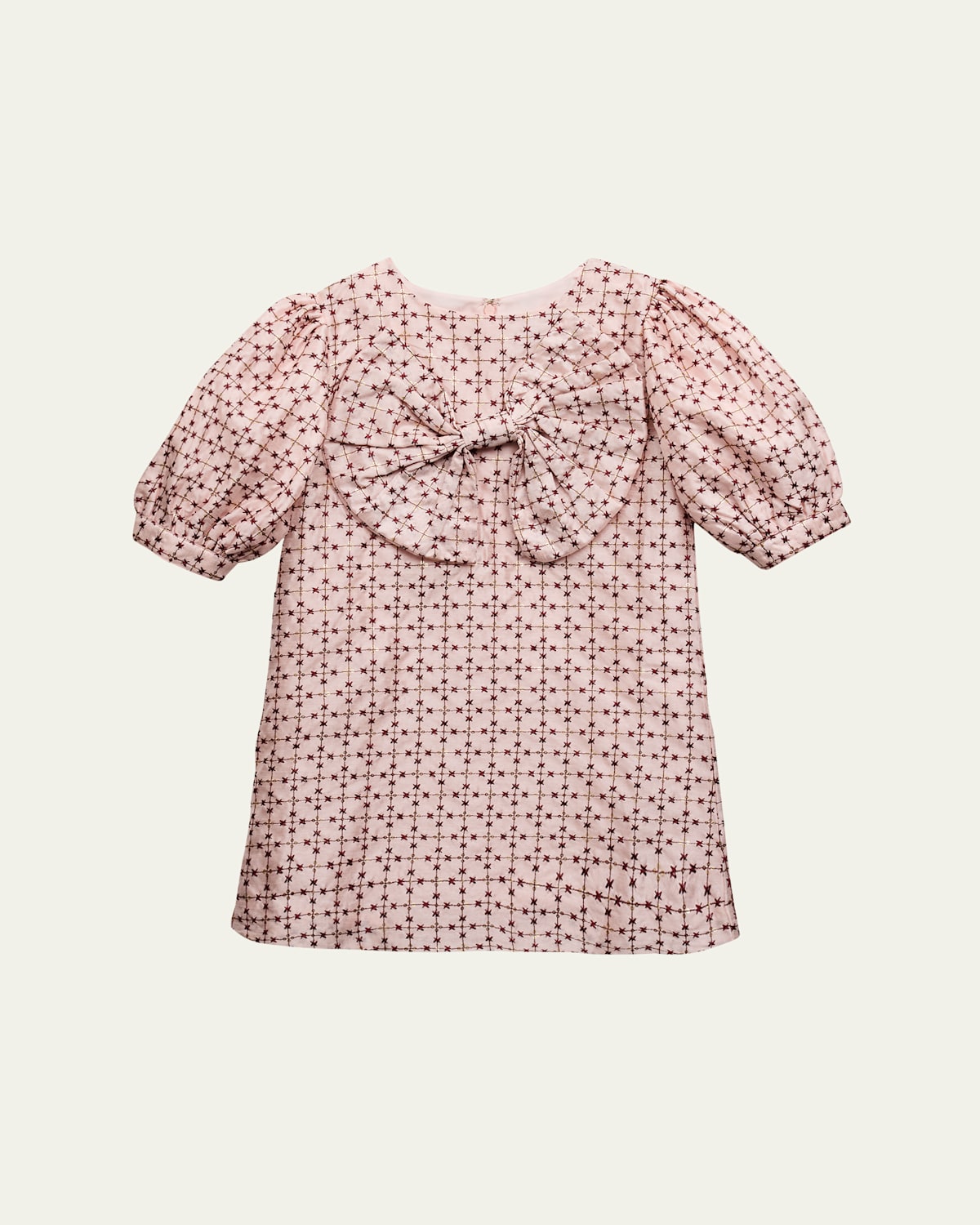 Girl's Novella Embroidered Mini Dress, Size 4-8