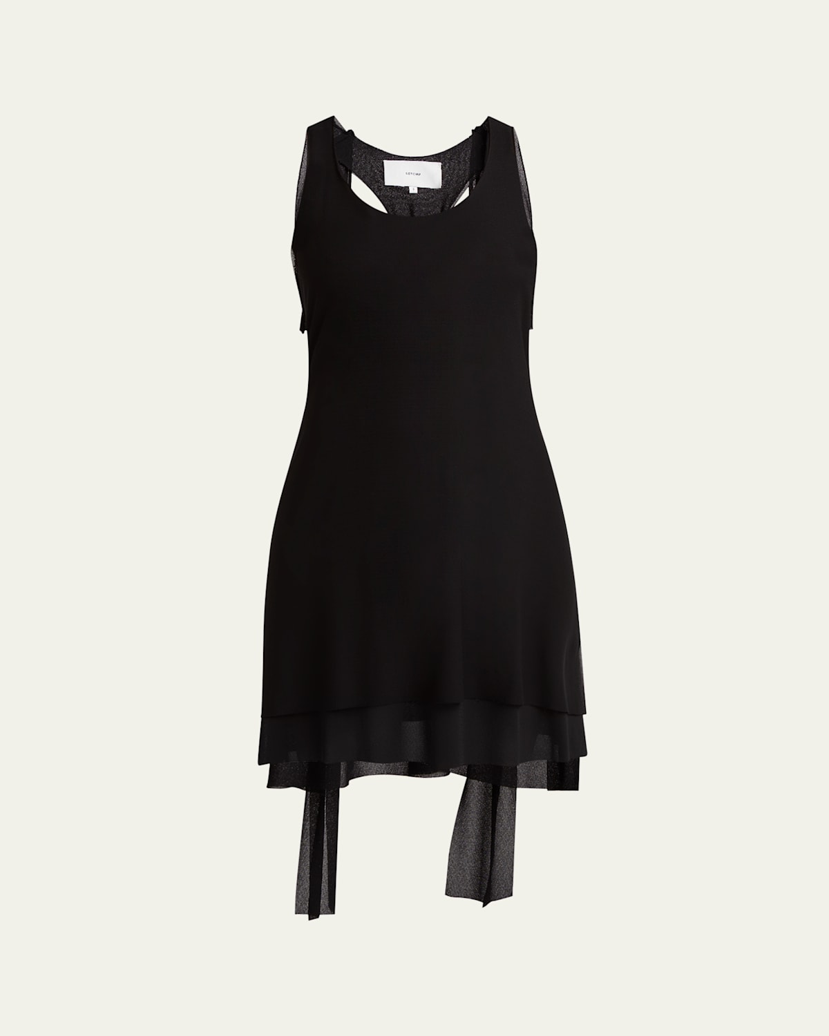 SETCHU LAYERED SHEER MINI TANK DRESS 