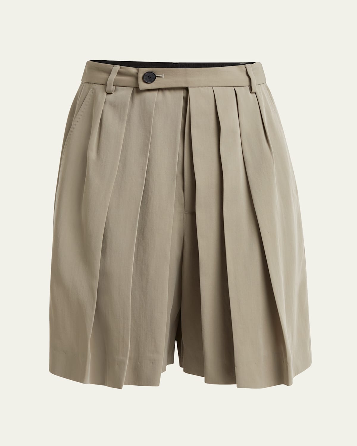 SETCHU HAKAMA PLEATED WOOL SHORTS 