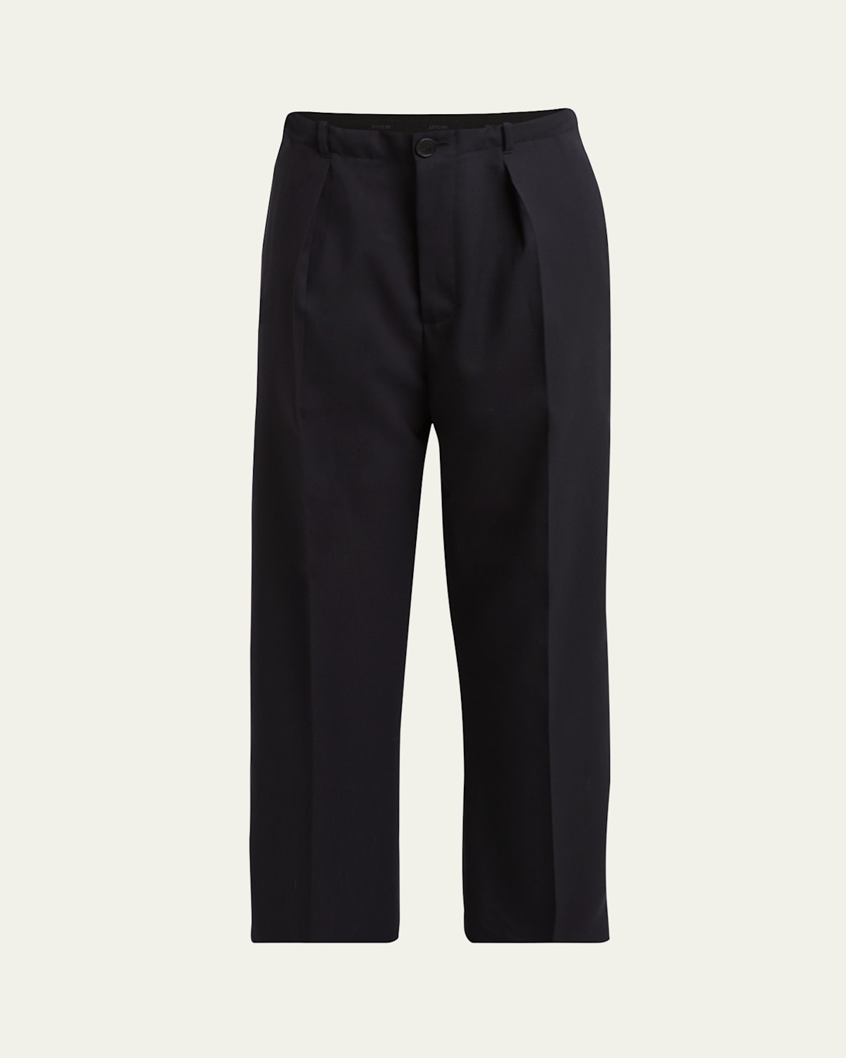 SETCHU PLEATED WOOL GABARDINE CHINO PANTS 