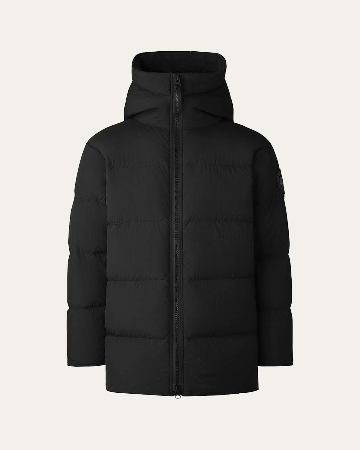 Canada Goose Black Nylon Crofton Down Jacket In Black