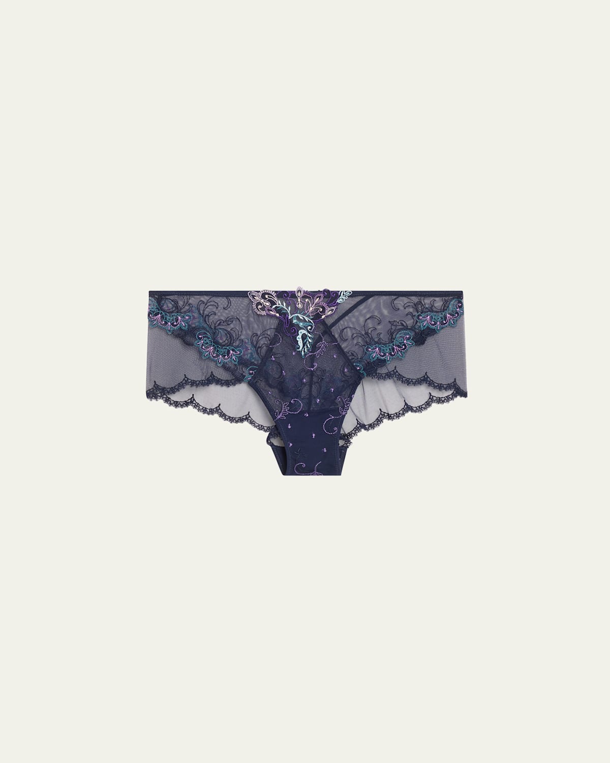 Deesse Desirs Embroidered Tulle Boyshorts