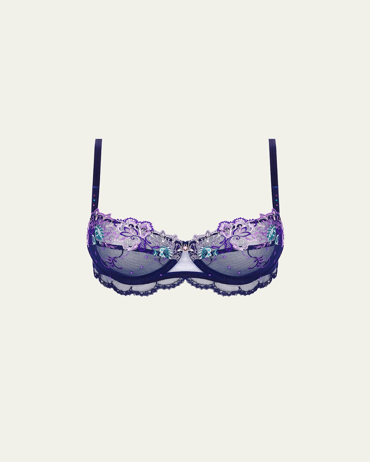Deesse Desirs Embroidered Tulle Demi Bra