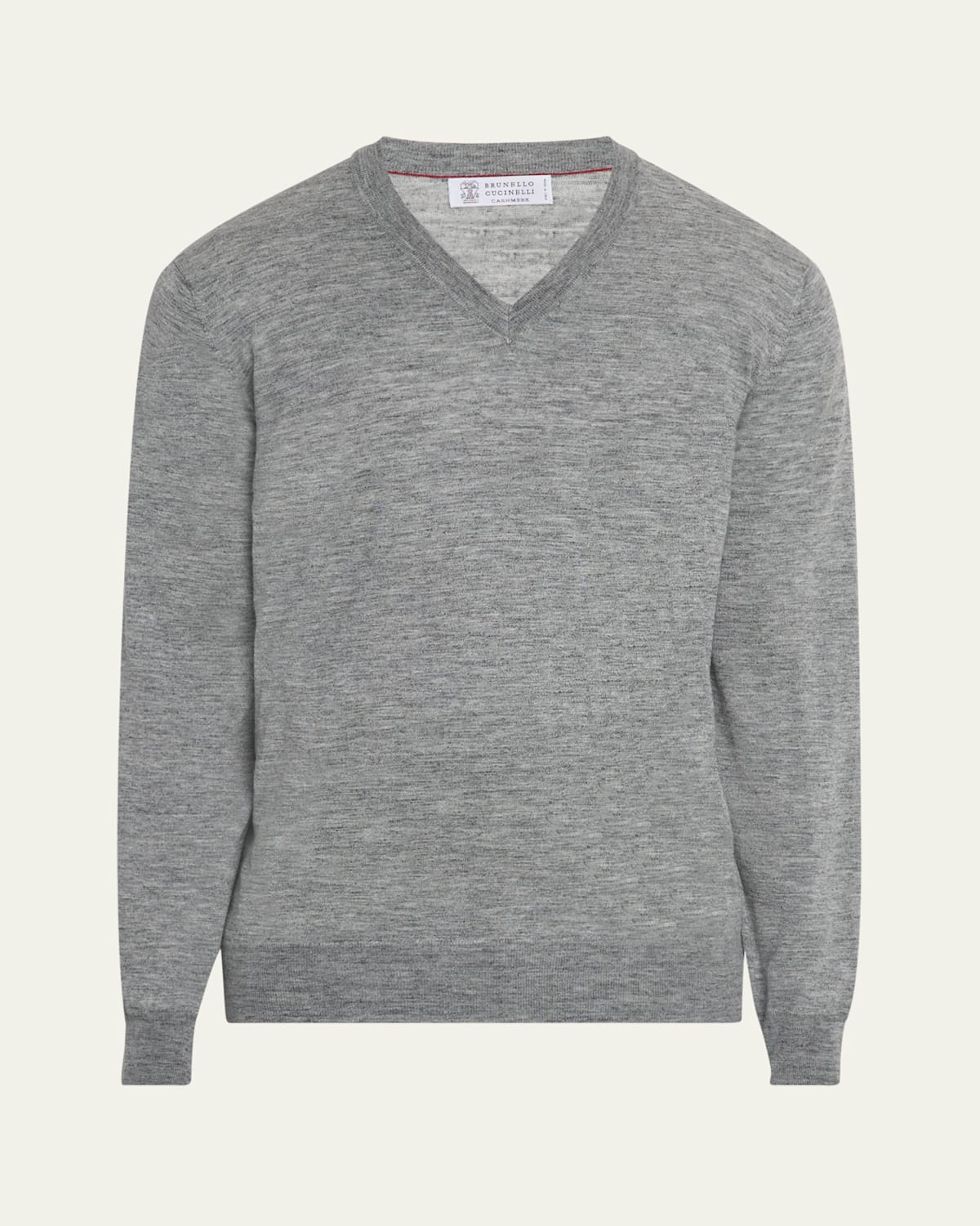 Brunello Cucinelli Men's Cashmere-blend V-neck Sweater In Dark Grey