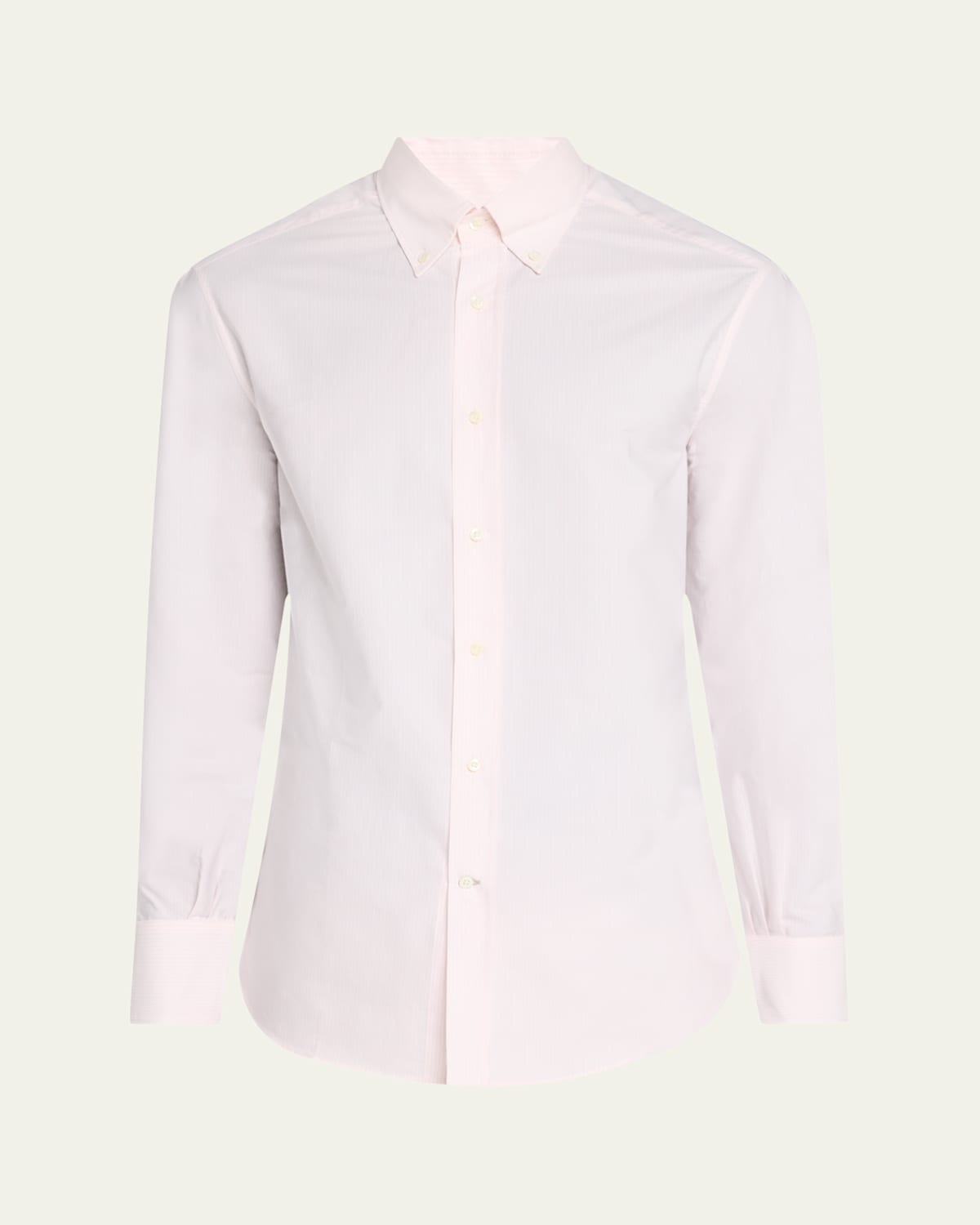 Brunello Cucinelli Men's Cotton Micro-stripe Sport Shirt In White Am