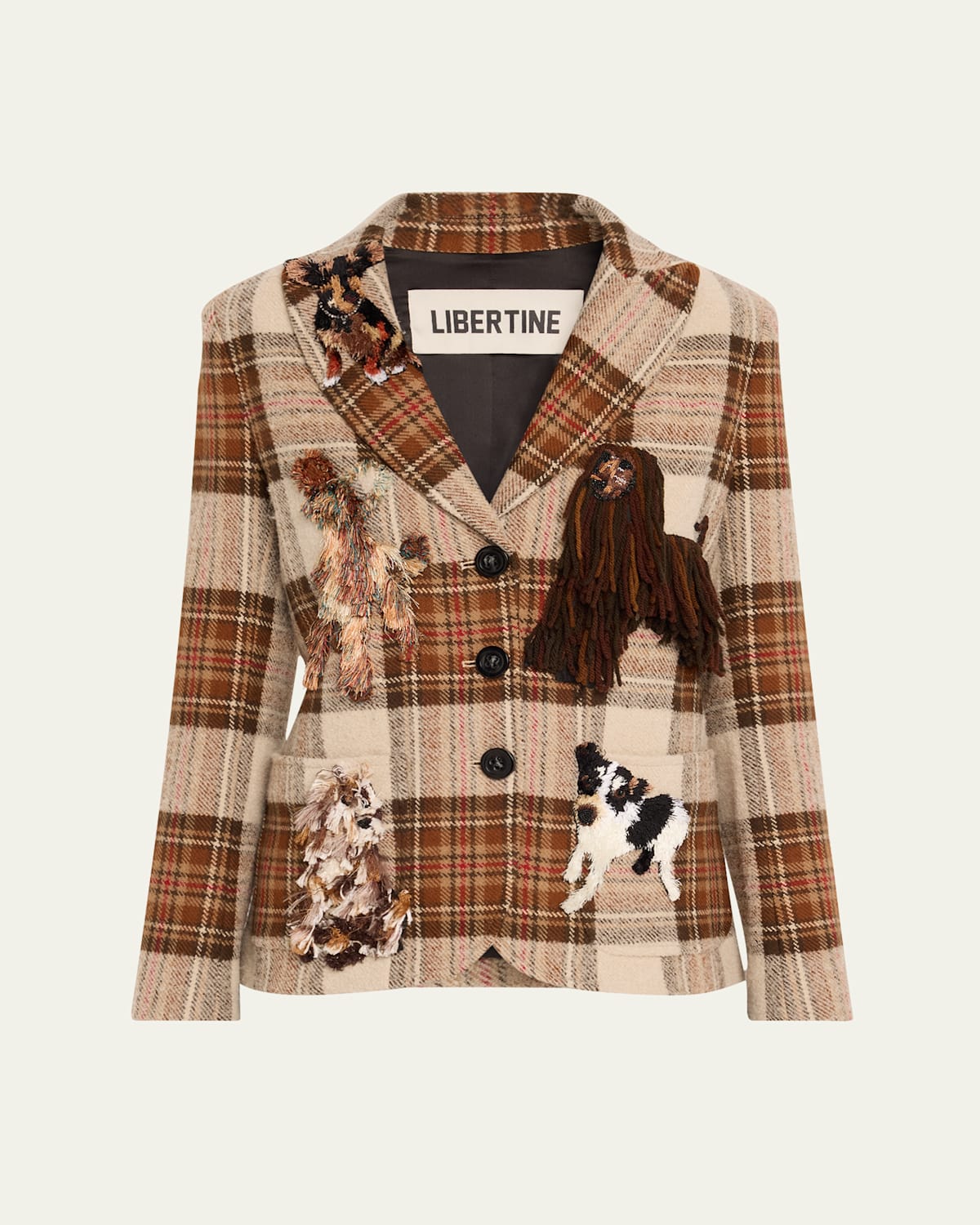 Libertine Westminister Embroidered Single-breasted Jacket In Brnmu