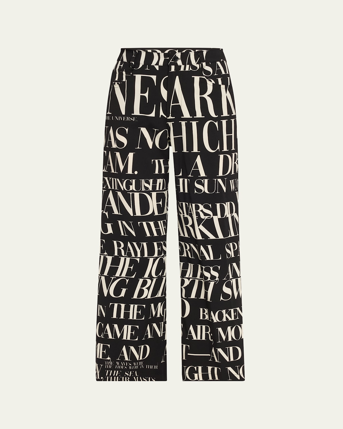 Libertine Poeme Noir Cropped Wide Leg Wool Pants In Blkcr